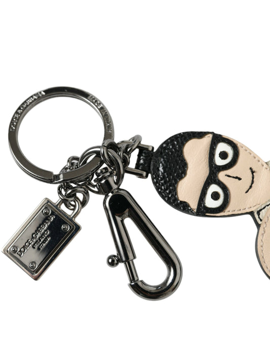 Dolce & Gabbana Leather Dominico Stefano #DGFAMILY Logo Badge Keychain Curated Luxury Accessories by Orvyn
