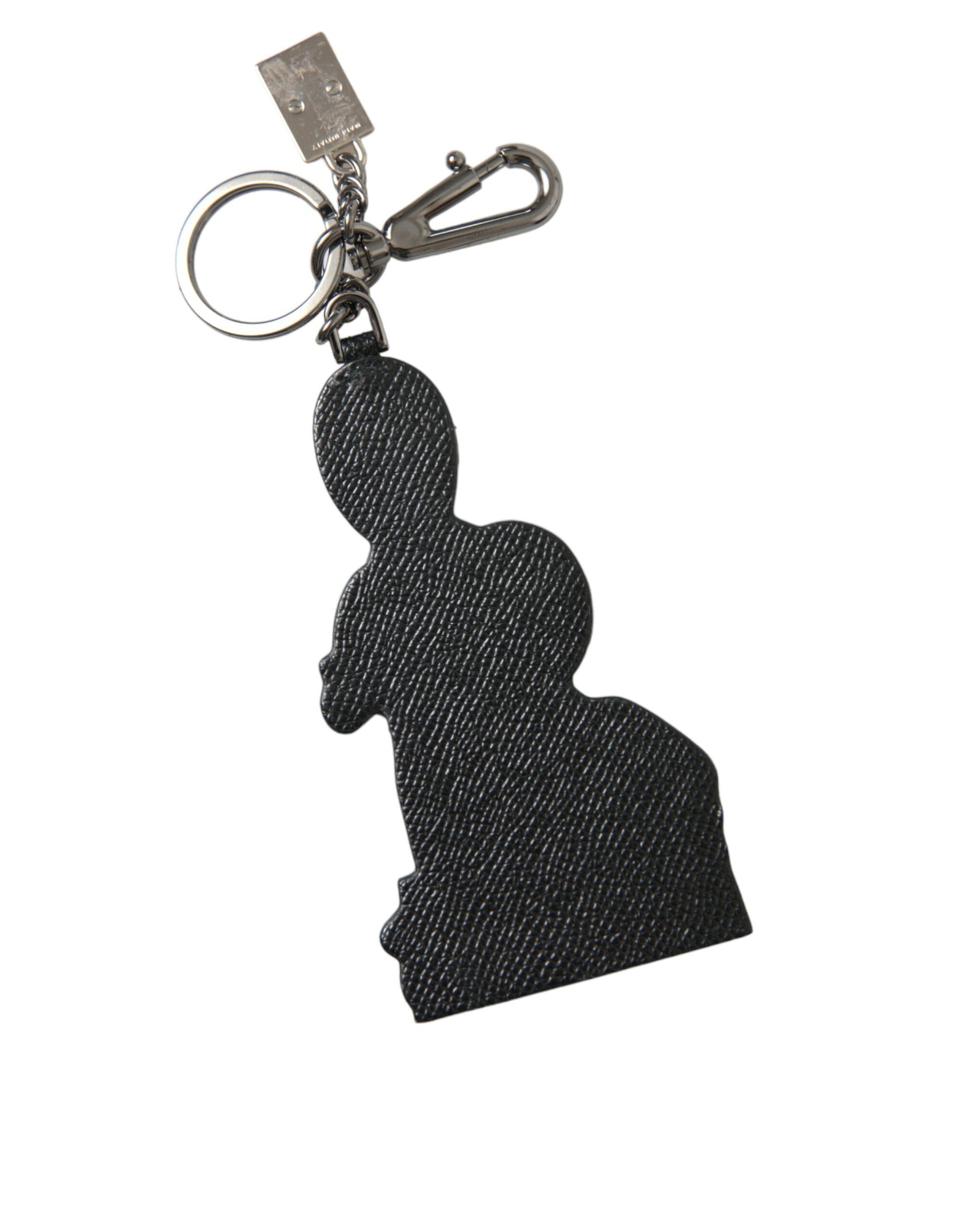 Dolce & Gabbana Leather Dominico Stefano #DGFAMILY Logo Badge Keychain Curated Luxury Accessories by Orvyn
