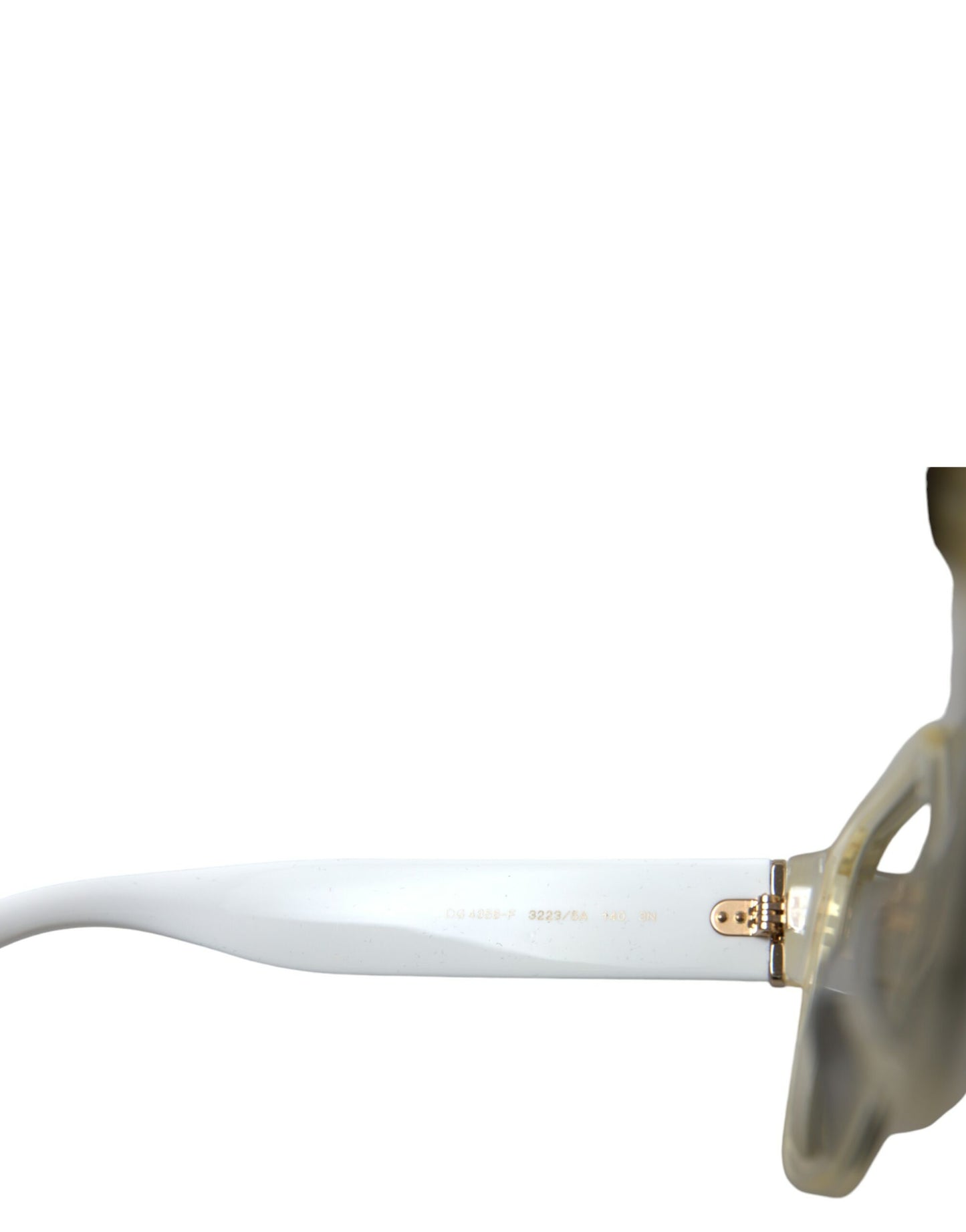 Dolce & Gabbana White Acetate Mirror Lenses DG4356 Sunglasses Curated Luxury Accessories by Orvyn