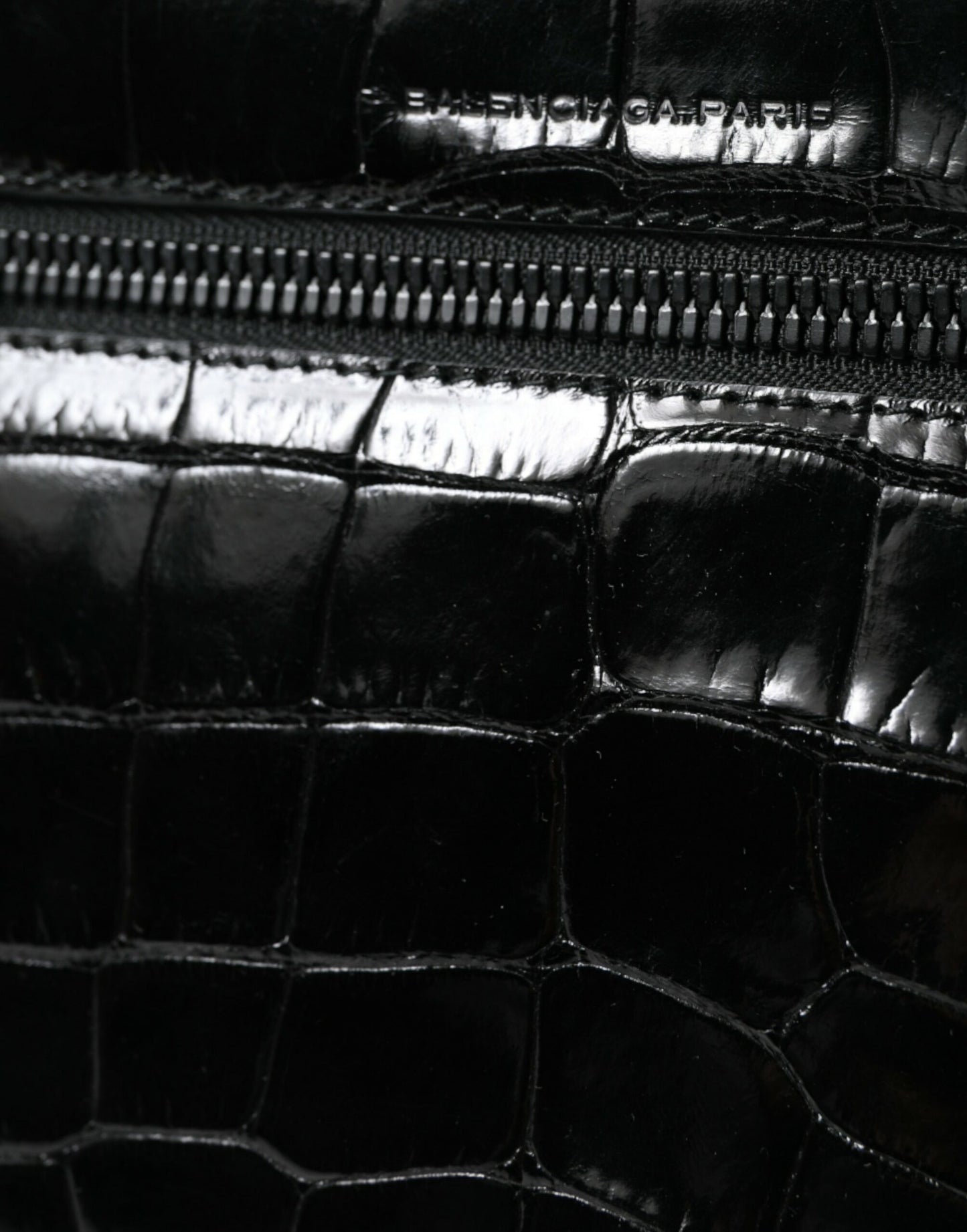 Balenciaga Black Exotic Leather Shoulder Crossbody Camera Bag Curated Luxury Accessories by Orvyn