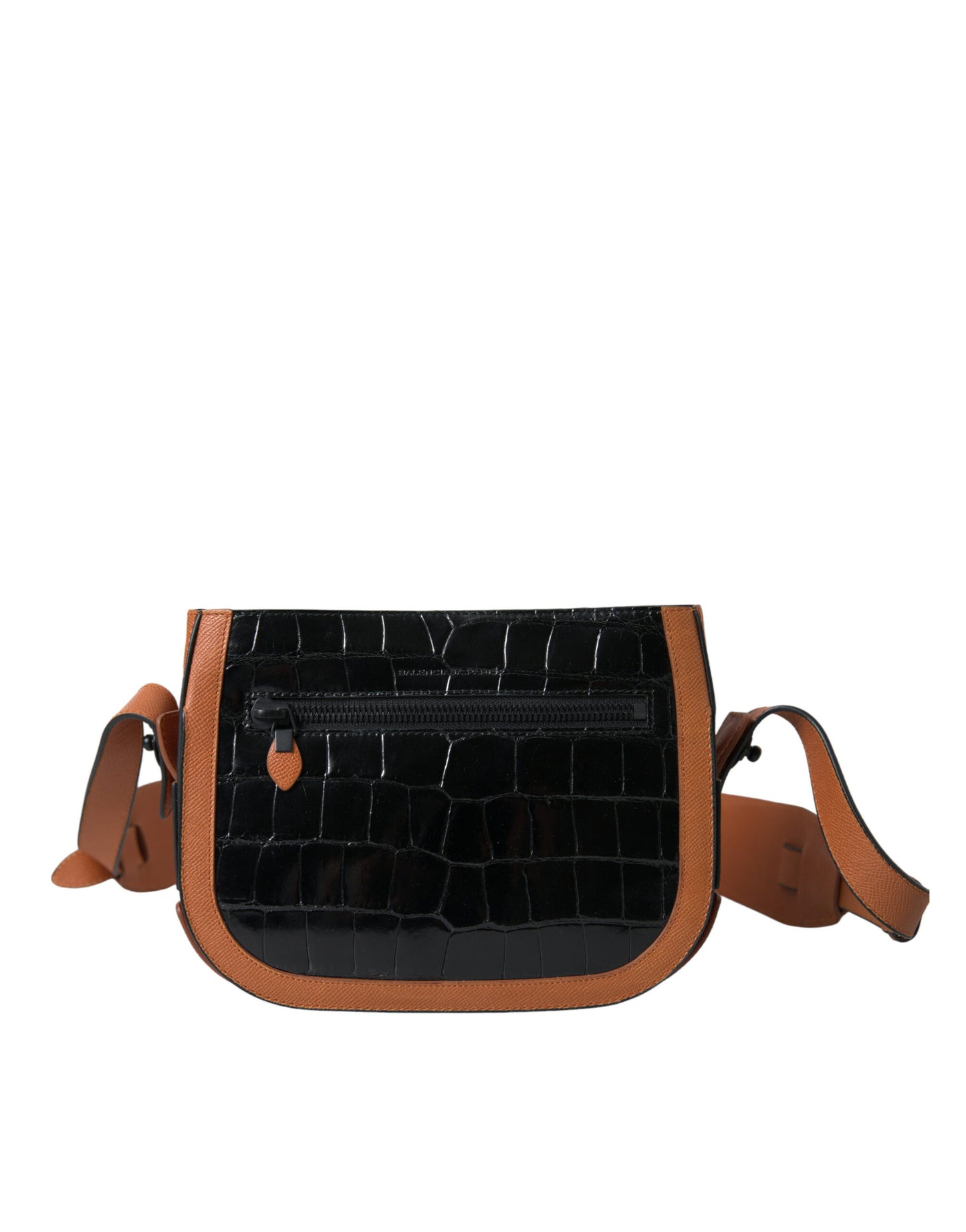 Balenciaga Black Brown Exotic Skin Leather Shoulder Camera Purse Bag Curated Luxury Accessories by Orvyn