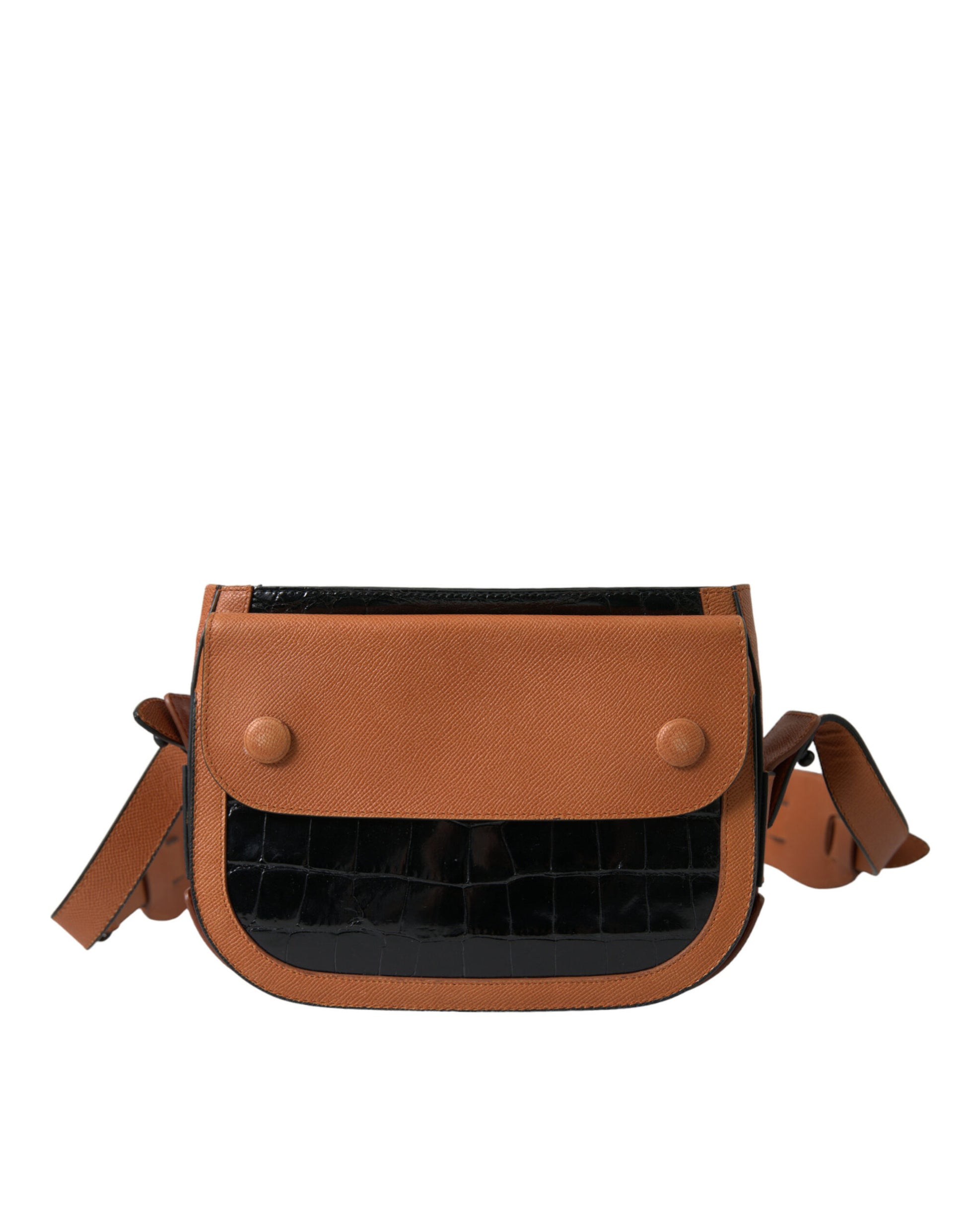 Balenciaga Black Brown Exotic Skin Leather Shoulder Camera Purse Bag Curated Luxury Accessories by Orvyn