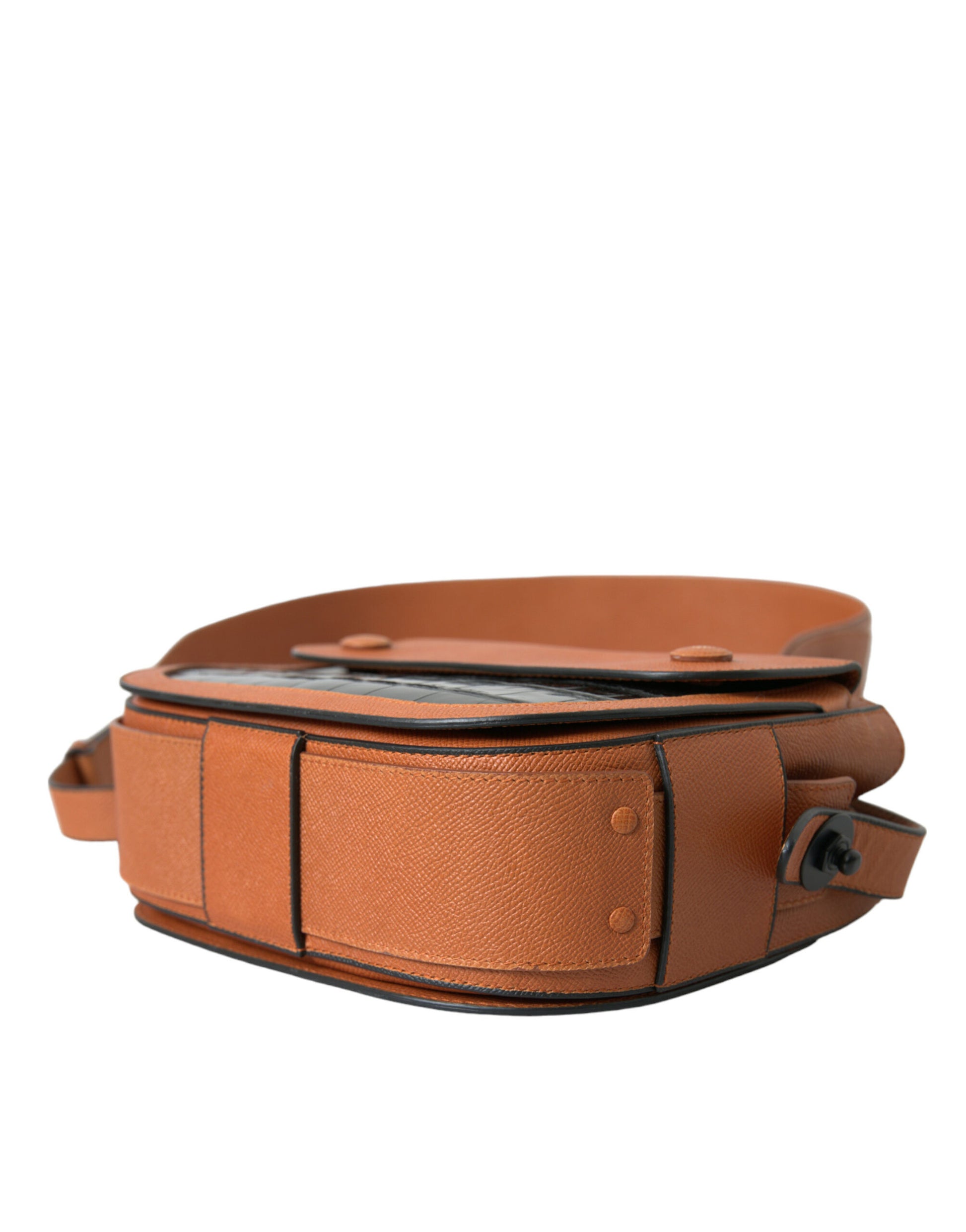 Balenciaga Black Brown Exotic Skin Leather Shoulder Camera Purse Bag Curated Luxury Accessories by Orvyn