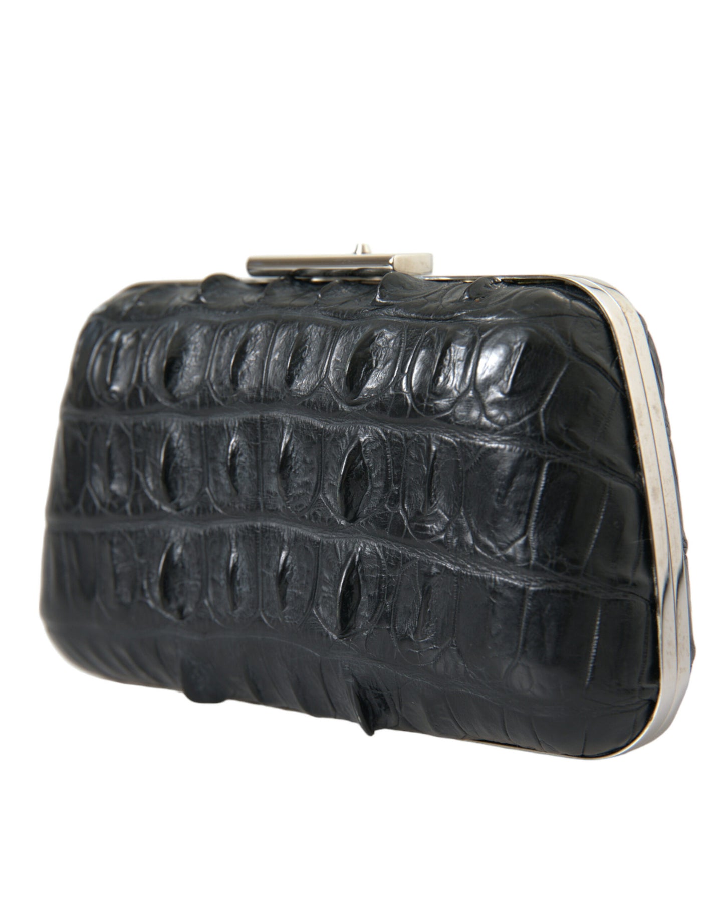 Balenciaga Black Exotic Skin Leather Shoulder Crossbody Box Clutch Bag Curated Luxury Accessories by Orvyn