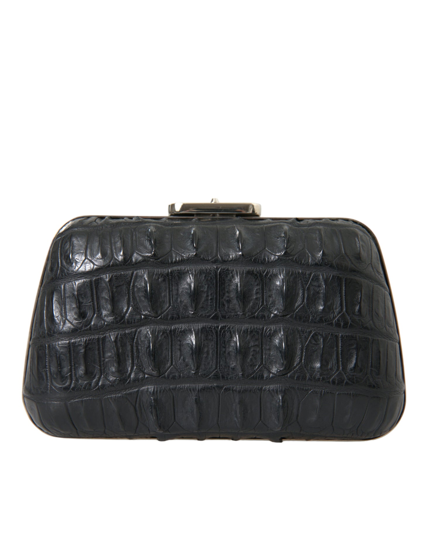 Balenciaga Black Exotic Skin Leather Shoulder Crossbody Box Clutch Bag Curated Luxury Accessories by Orvyn
