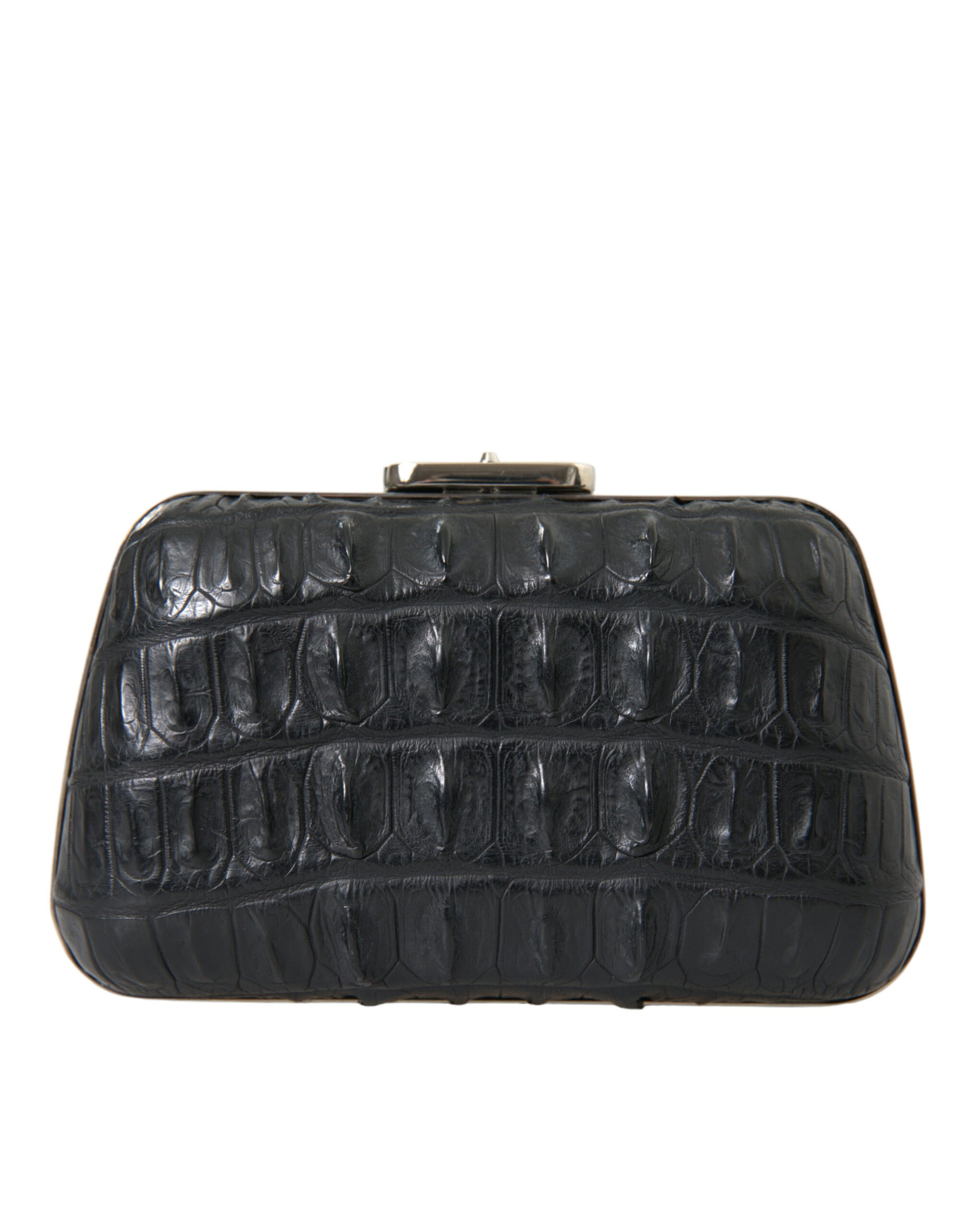 Balenciaga Black Exotic Skin Leather Shoulder Crossbody Box Clutch Bag Curated Luxury Accessories by Orvyn