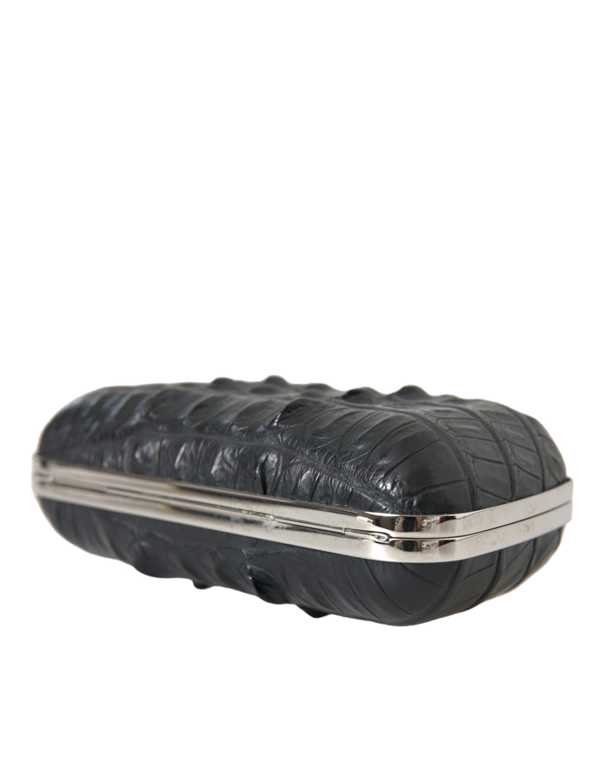 Balenciaga Black Exotic Skin Leather Shoulder Crossbody Box Clutch Bag Curated Luxury Accessories by Orvyn
