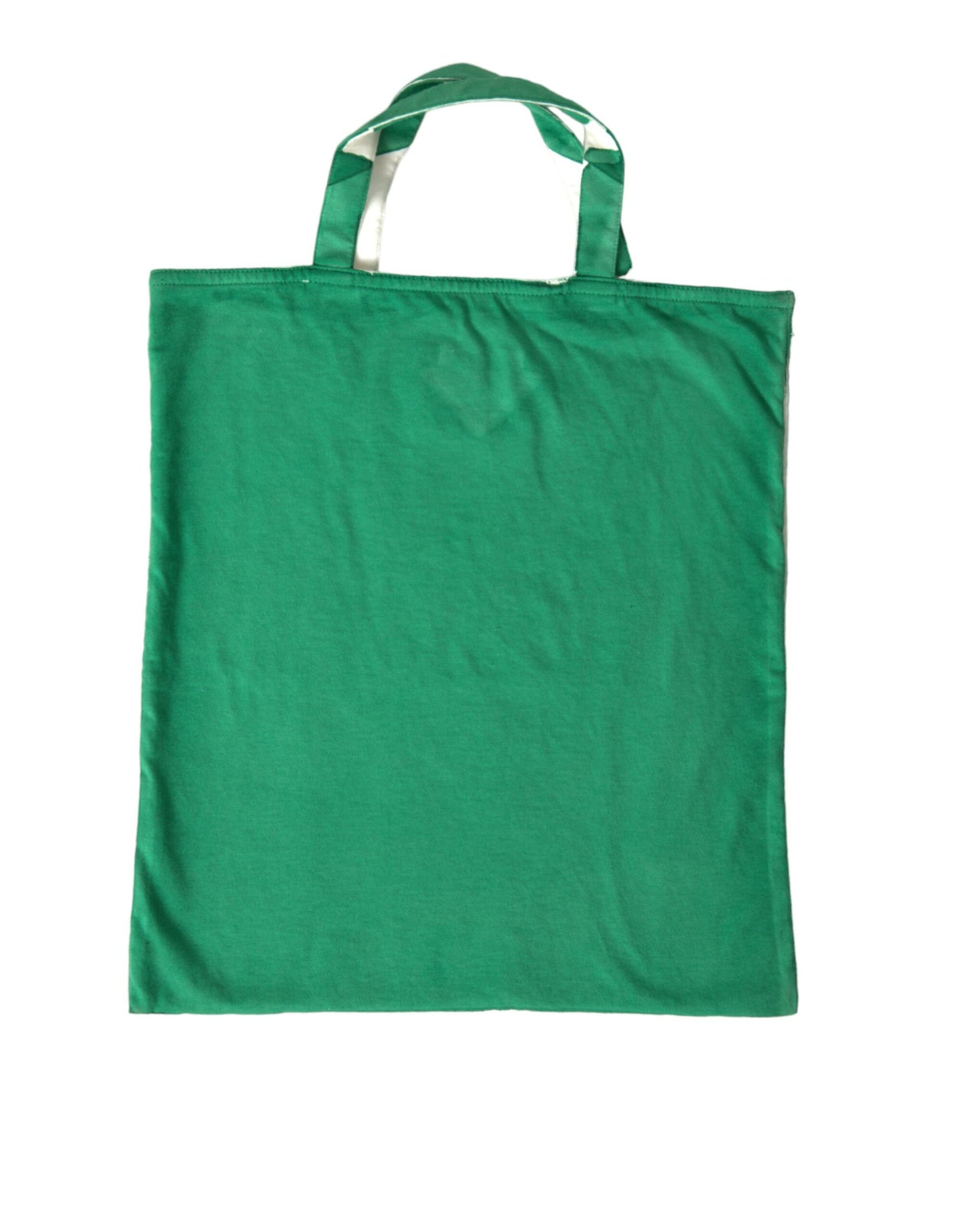Prada Green Jersey Fabric Logo Shoulder Shopping Tote Shopping Bag Curated Luxury Accessories by Orvyn