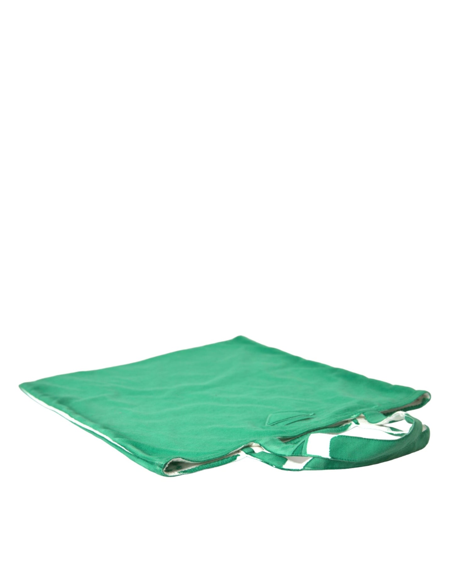 Prada Green Jersey Fabric Logo Shoulder Shopping Tote Shopping Bag Curated Luxury Accessories by Orvyn