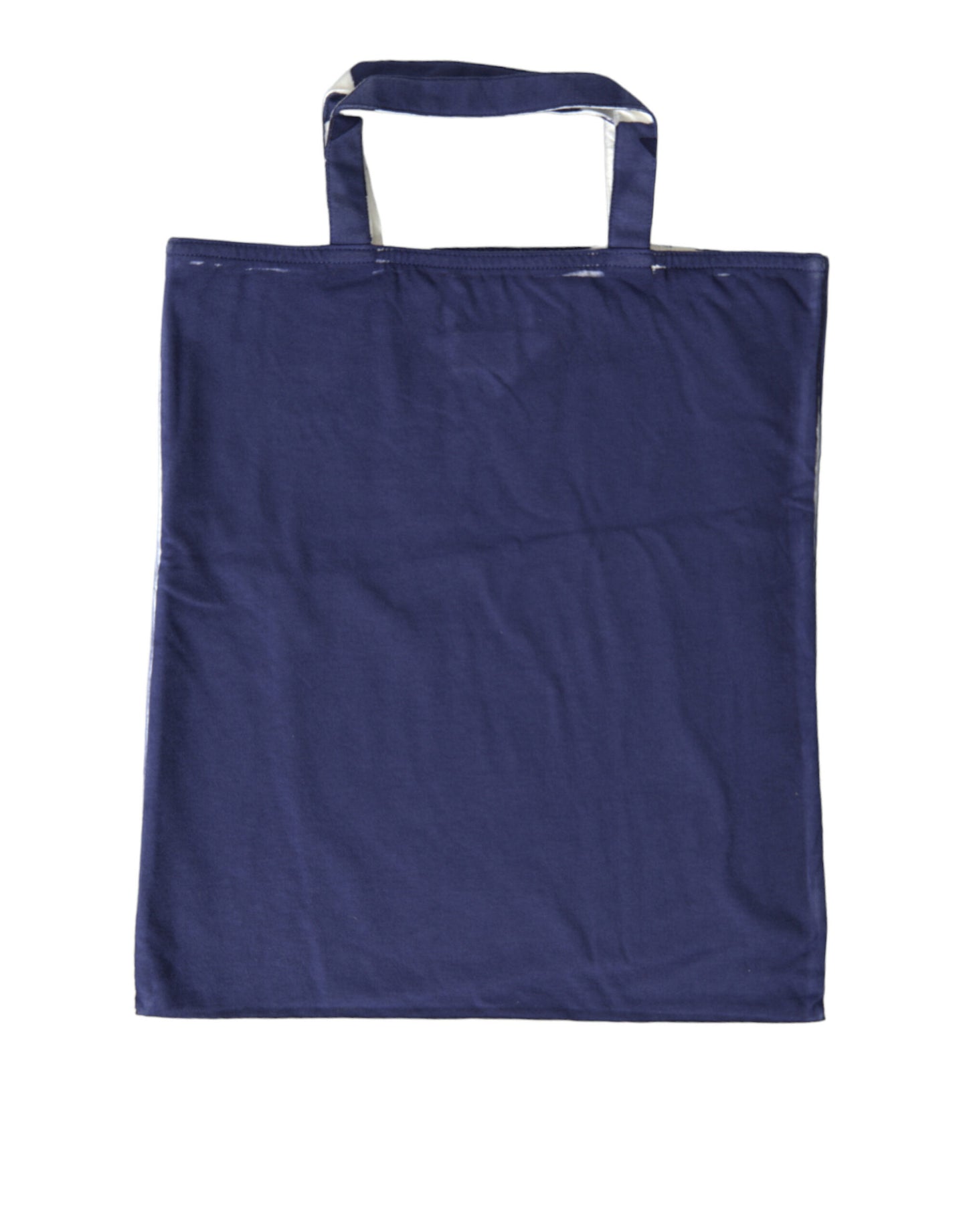 Prada Blue Jersey Fabric Logo Shoulder Shopping Tote Shopping Bag Curated Luxury Accessories by Orvyn