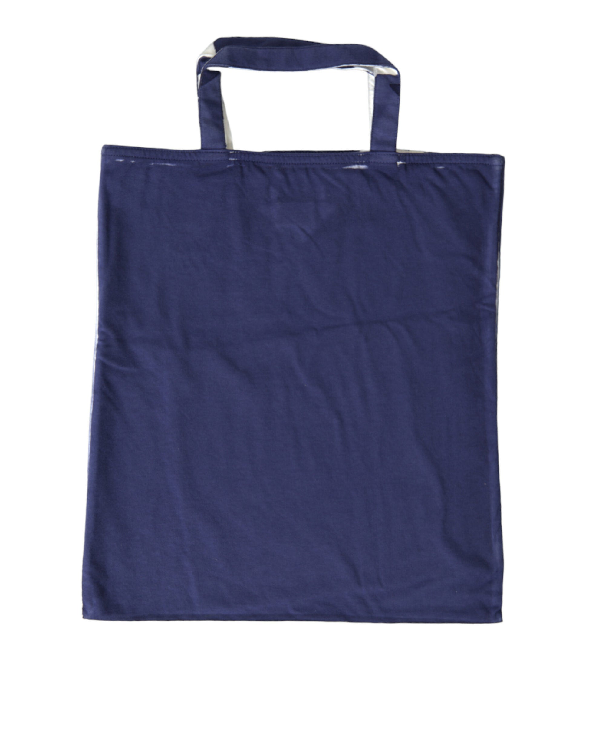 Prada Blue Jersey Fabric Logo Shoulder Shopping Tote Shopping Bag Curated Luxury Accessories by Orvyn