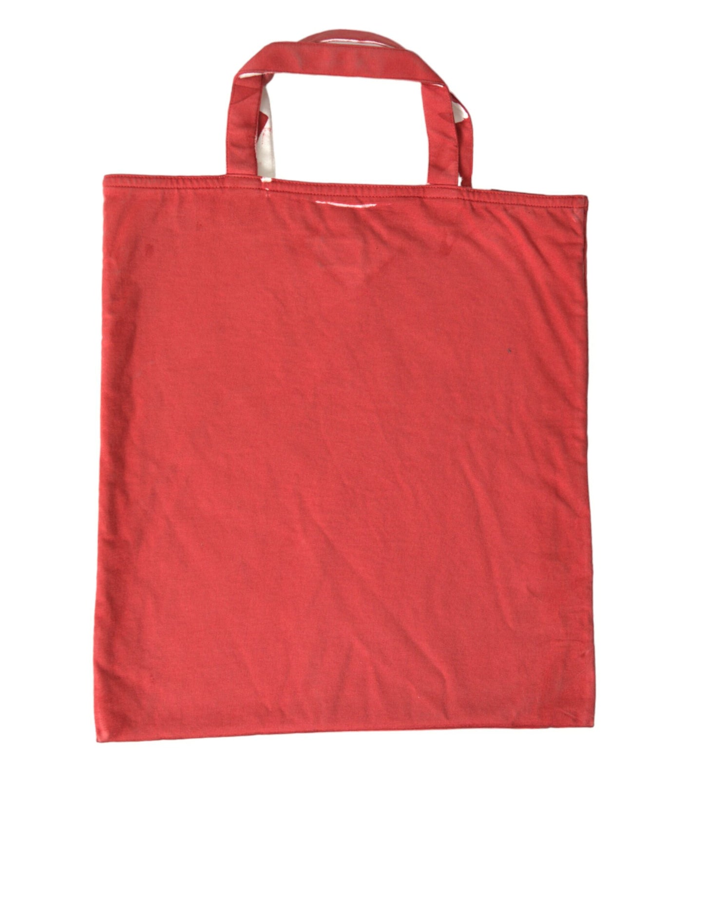 Prada Red Jersey Fabric Logo Shoulder Shopping Tote Bag Curated Luxury Accessories by Orvyn