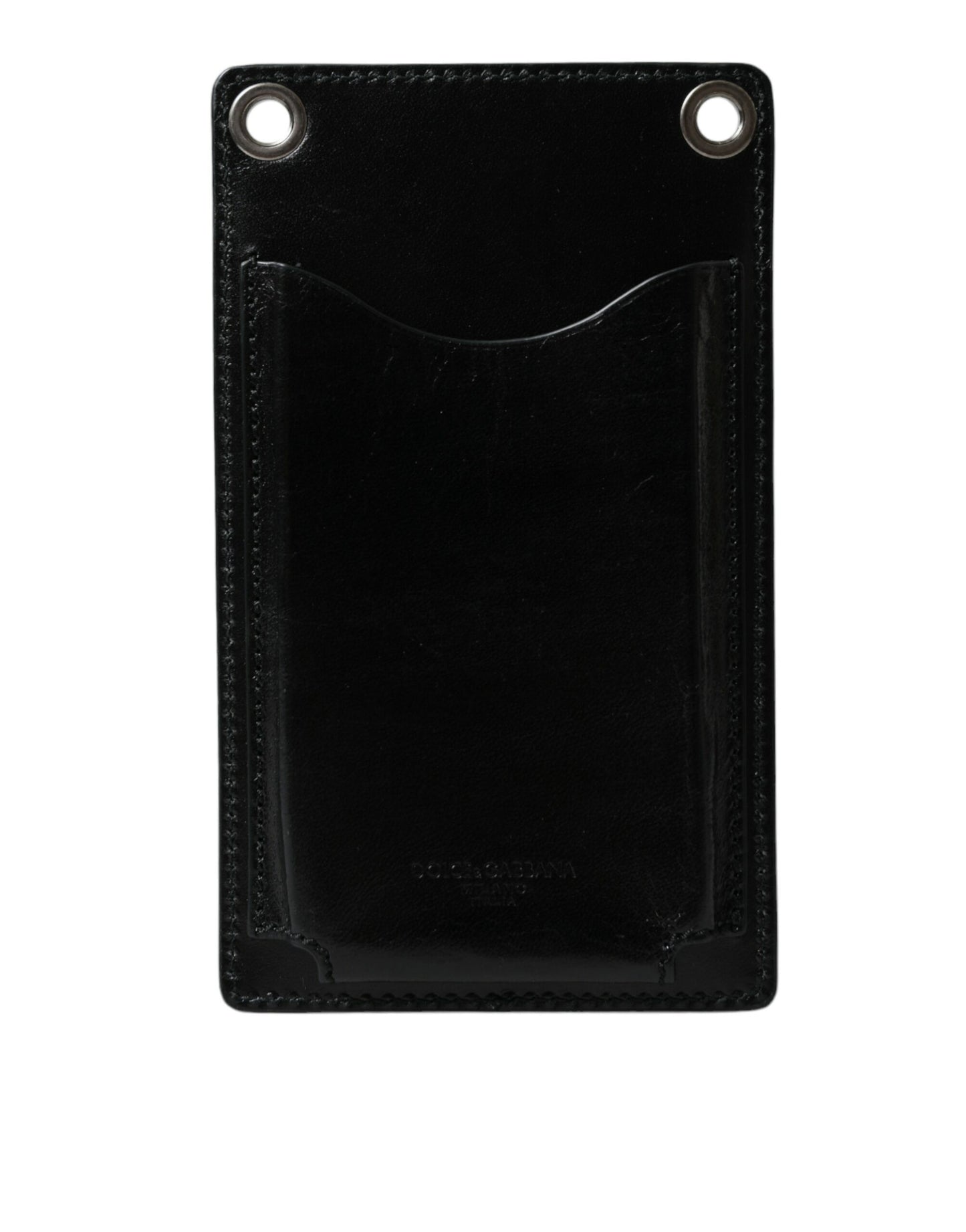 Dolce & Gabbana Wallet Black Horse Leather Zip Logo Cross Body Phone Slot Curated Luxury Accessories by Orvyn