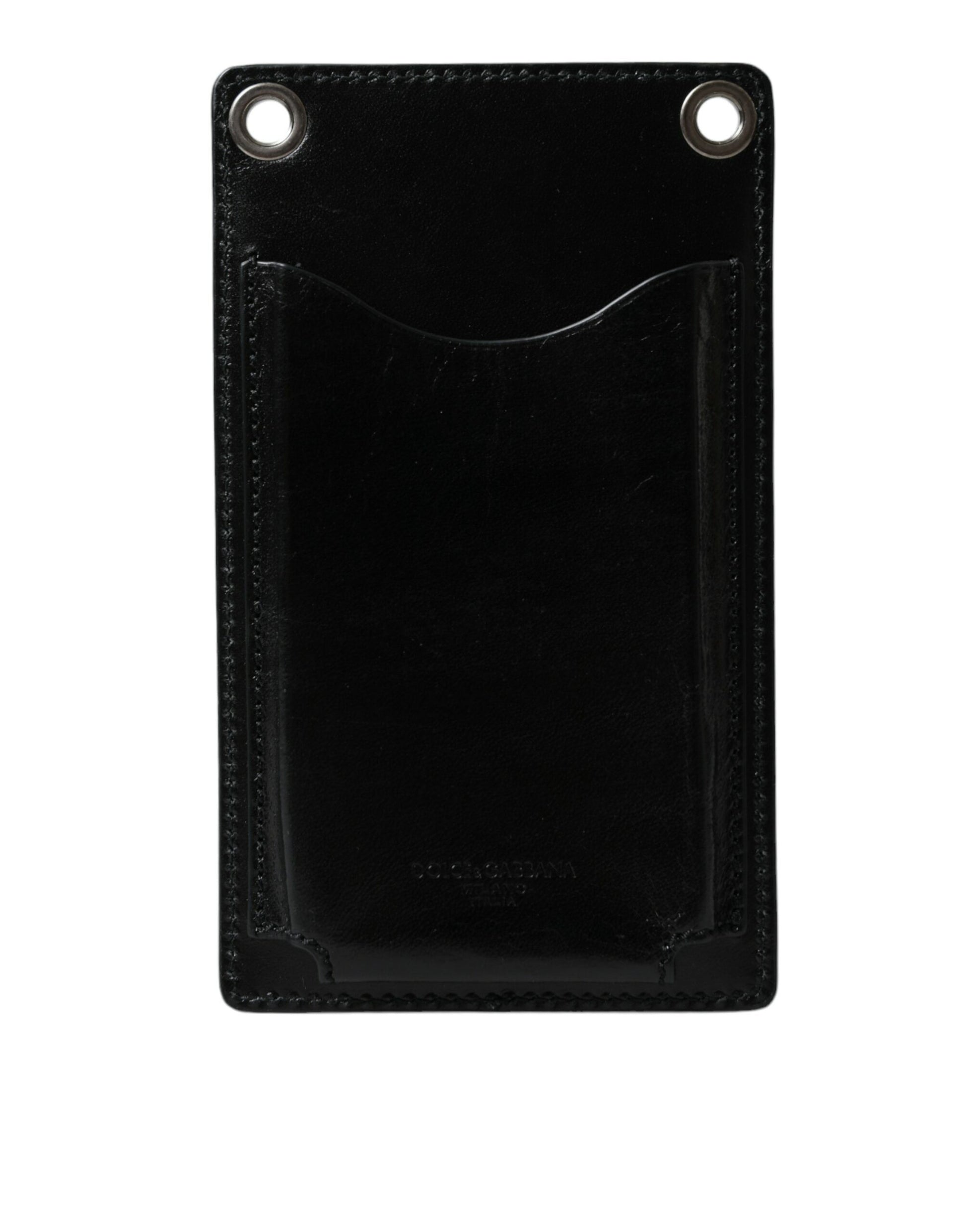 Dolce & Gabbana Wallet Black Horse Leather Zip Logo Cross Body Phone Slot Curated Luxury Accessories by Orvyn