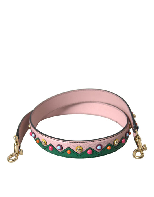 Dolce & Gabbana Pink Leather Handbag Accessory Shoulder Strap Curated Luxury Accessories by Orvyn
