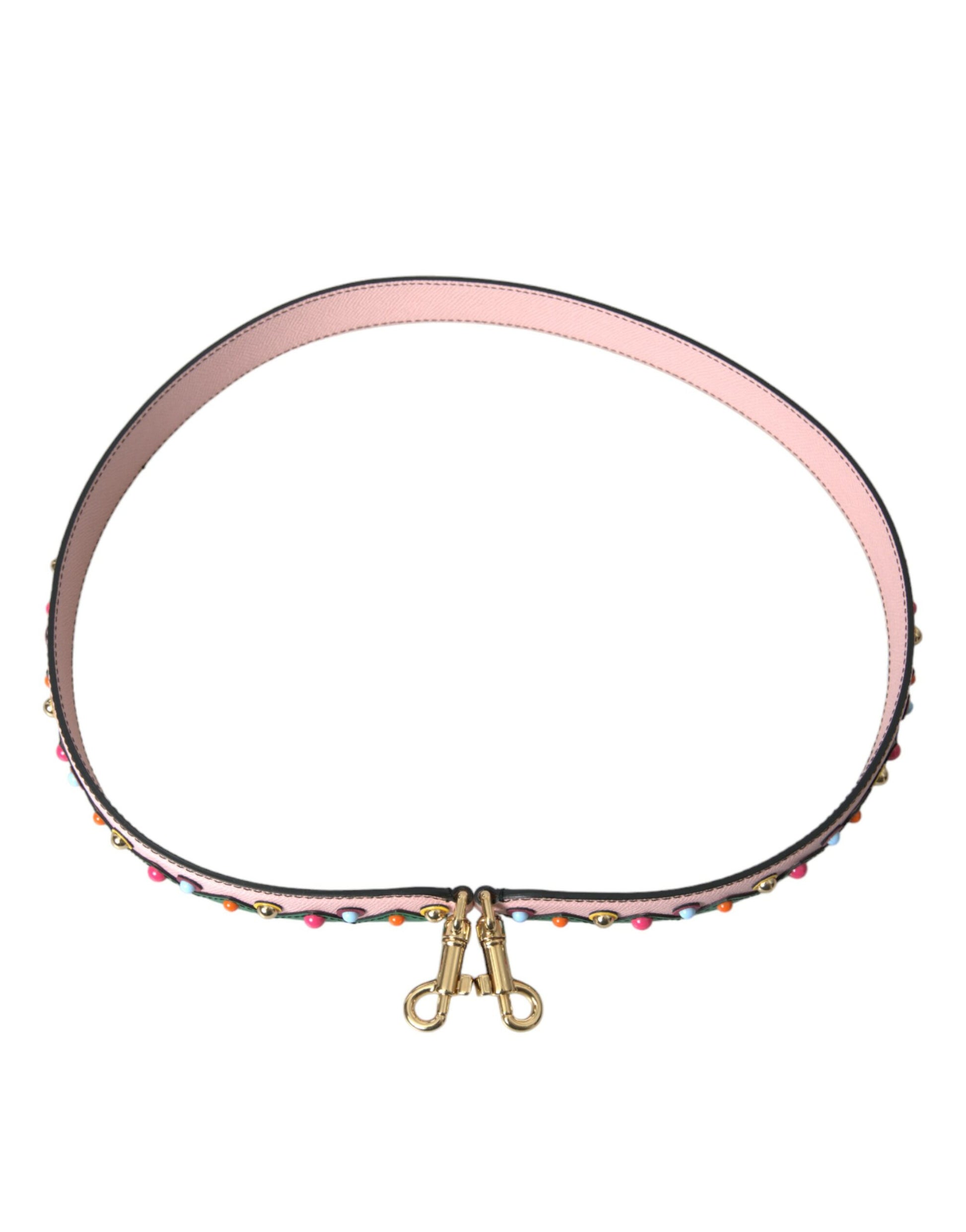 Dolce & Gabbana Pink Leather Handbag Accessory Shoulder Strap Curated Luxury Accessories by Orvyn