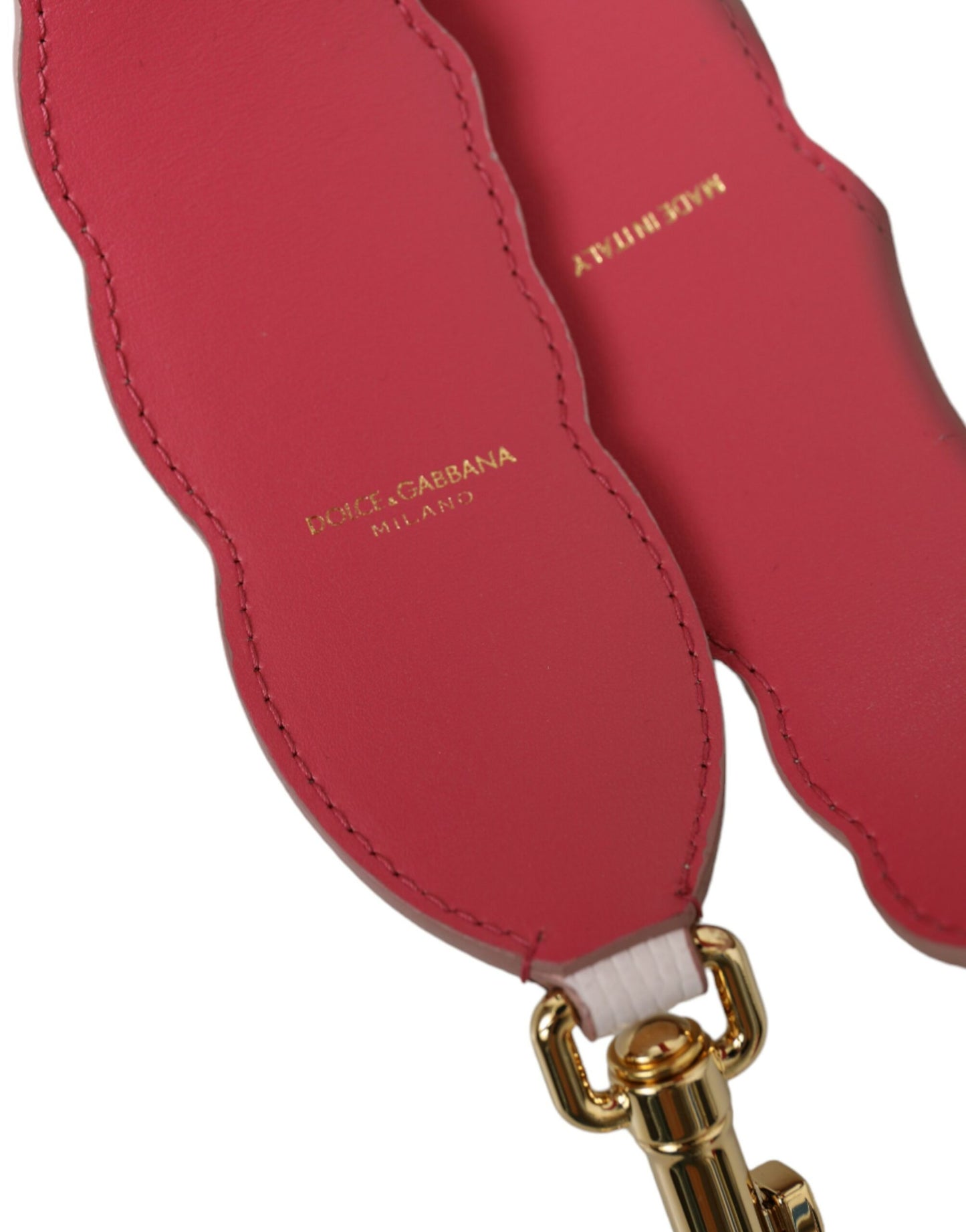 Dolce & Gabbana White Floral Leather Accessory Shoulder Strap Curated Luxury Accessories by Orvyn