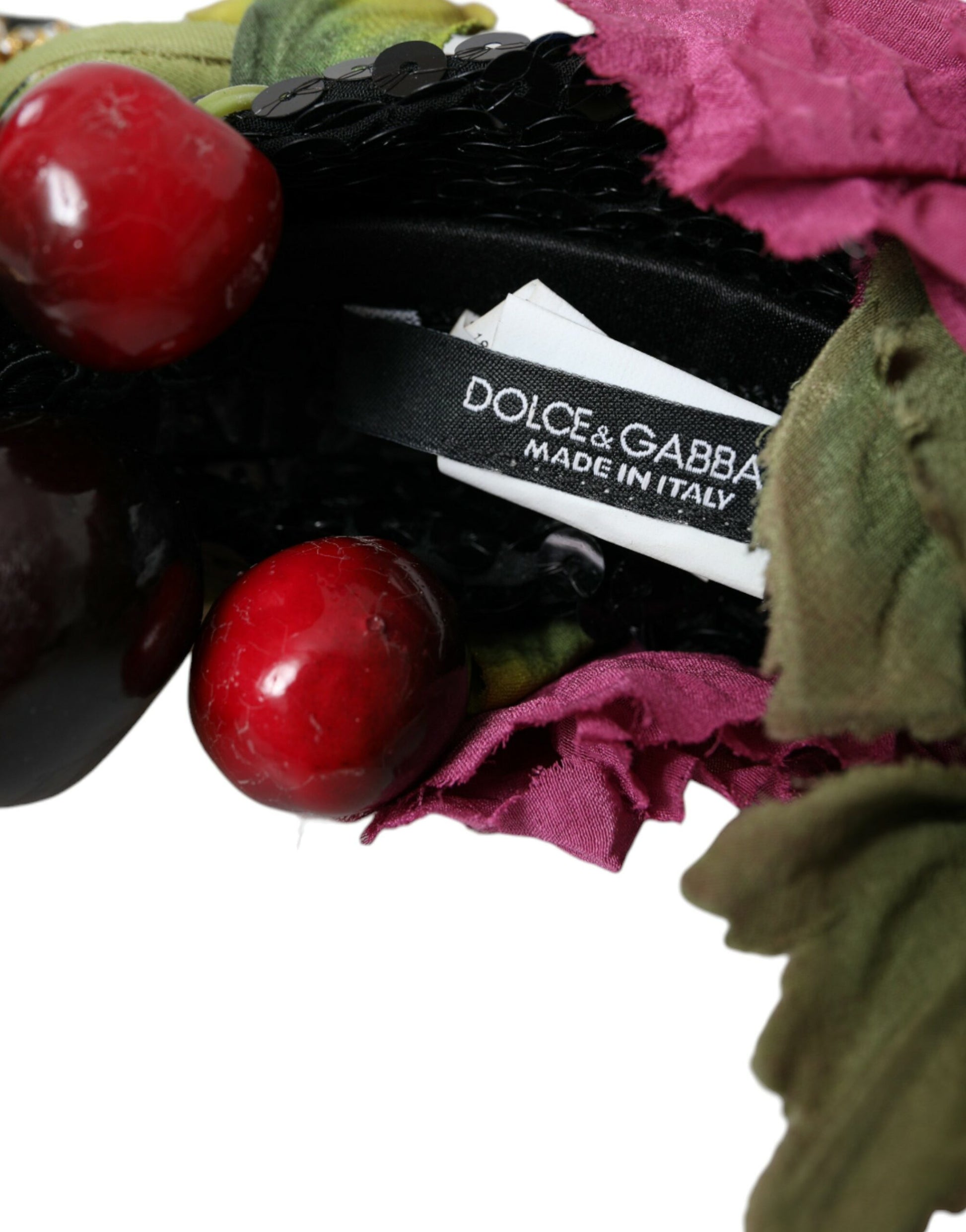 Dolce & Gabbana Red Watermelon Cherry Crystal Hairband Statement Diadem Curated Luxury Accessories by Orvyn