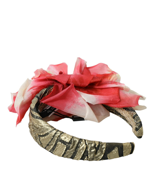 Dolce & Gabbana Multicolor Floral Applique Silk Women Headband Diadem Curated Luxury Accessories by Orvyn