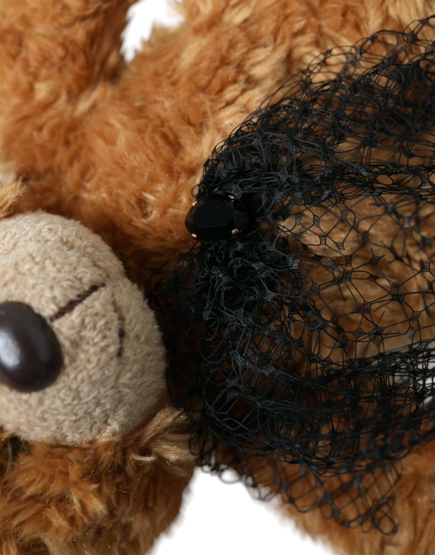 Dolce & Gabbana Brown Teddy Bear Gold Crystal Crown Hair Band Diadem Curated Luxury Accessories by Orvyn