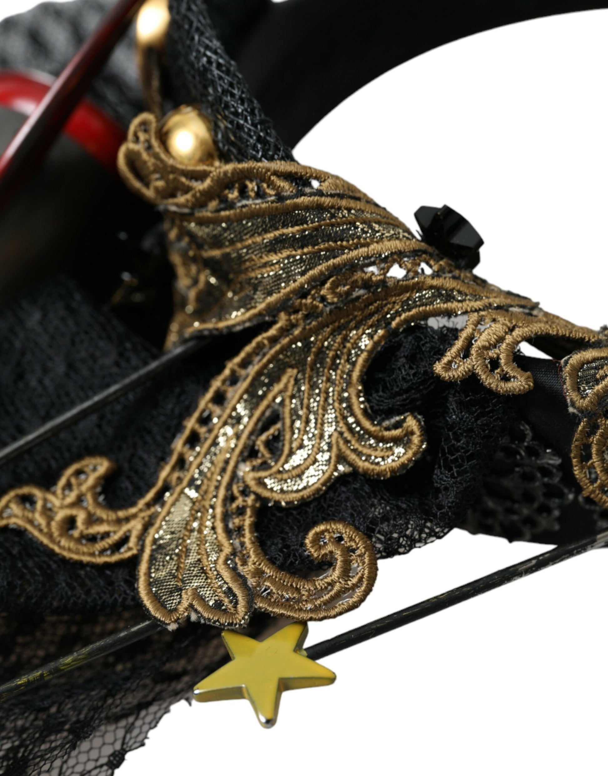Dolce & Gabbana Multicolor Missile Rocket Crystal Stars Headband Diadem Curated Luxury Accessories by Orvyn