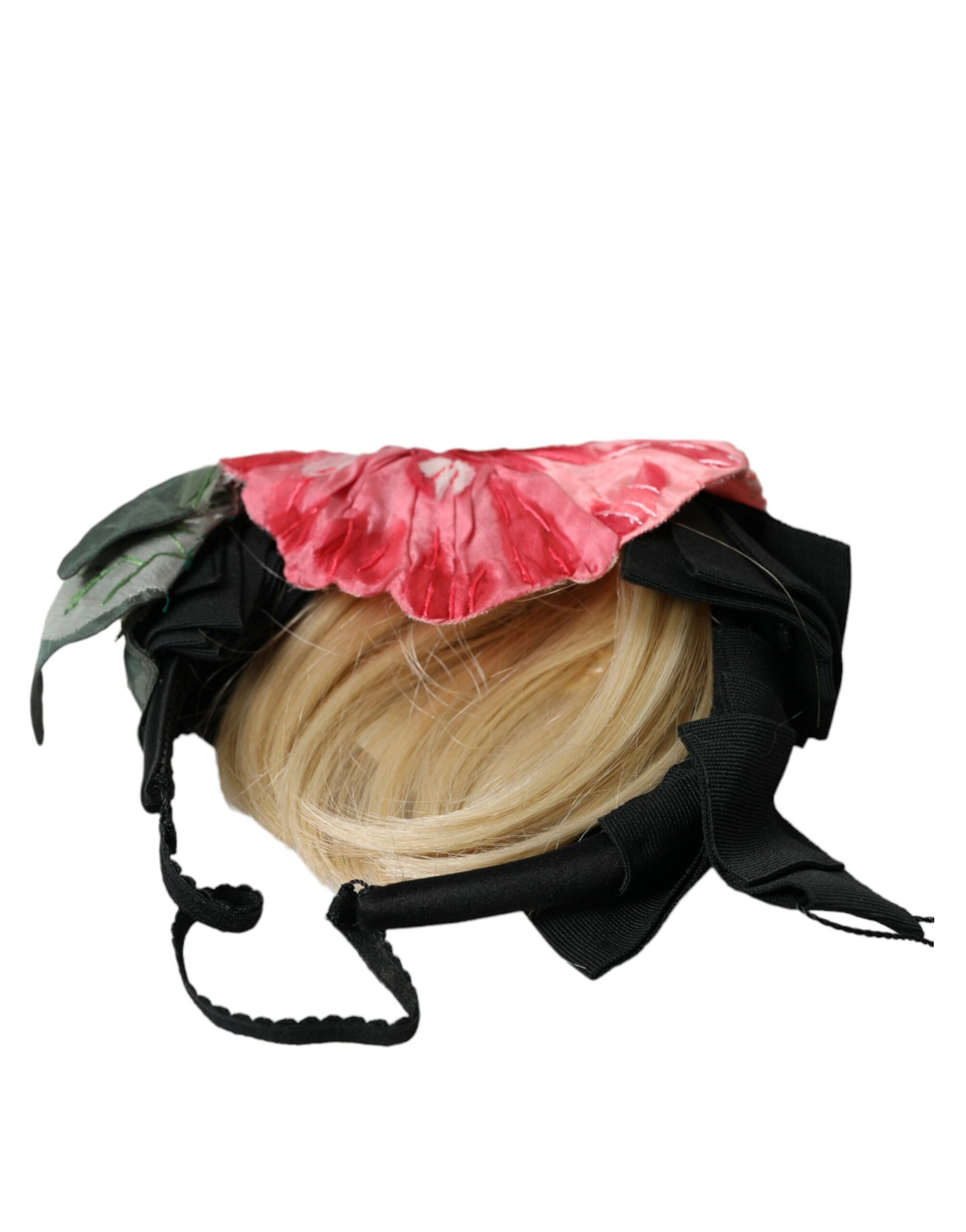 Dolce & Gabbana Black Viscose White Hair Parrucchiera Headband Diadem Curated Luxury Accessories by Orvyn