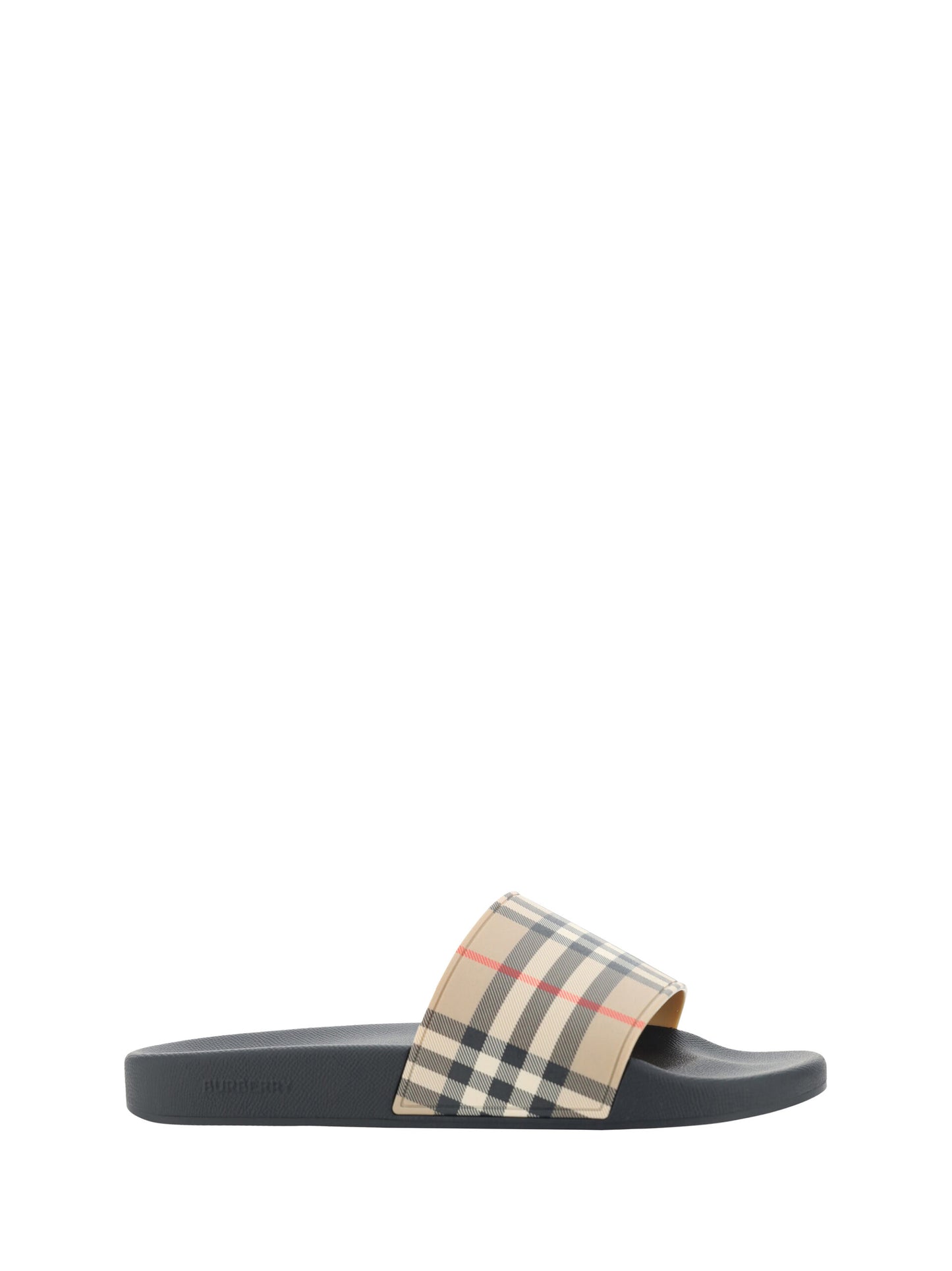 Burberry Brown Rubber Slides Sandals Curated Luxury Accessories by Orvyn