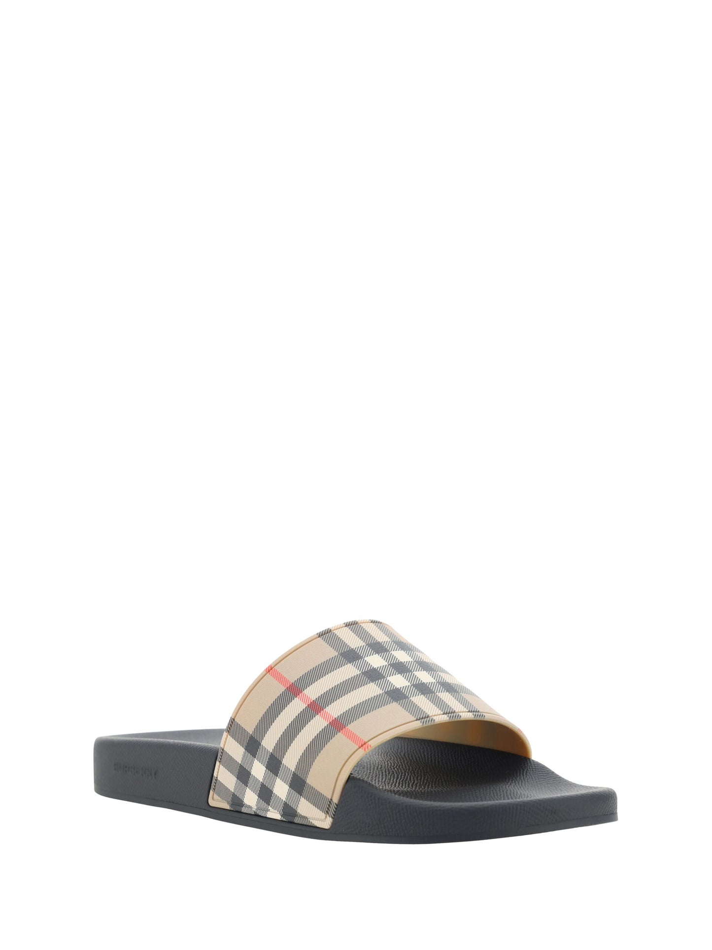 Burberry Brown Rubber Slides Sandals Curated Luxury Accessories by Orvyn