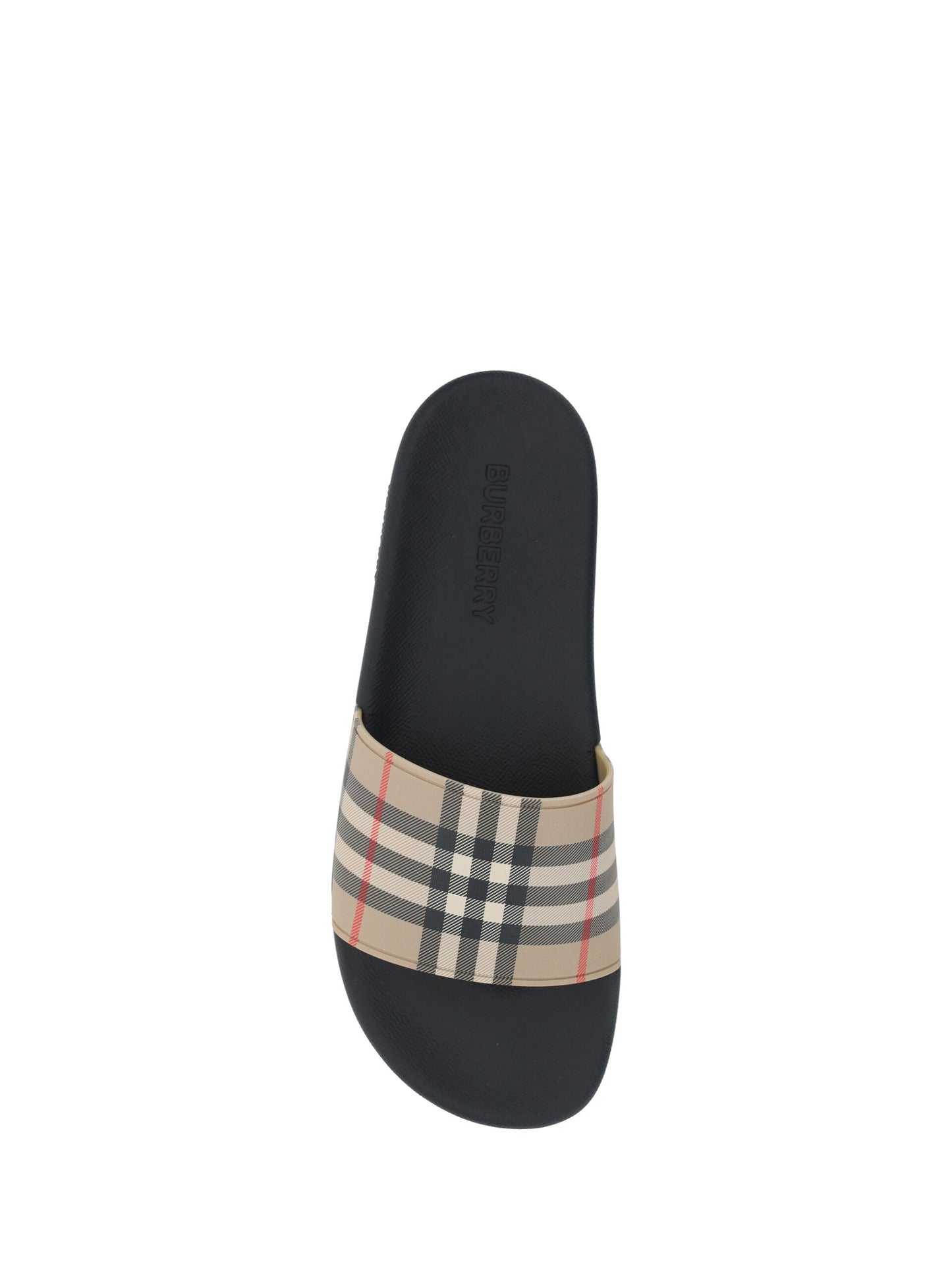 Burberry Brown Rubber Slides Sandals Curated Luxury Accessories by Orvyn