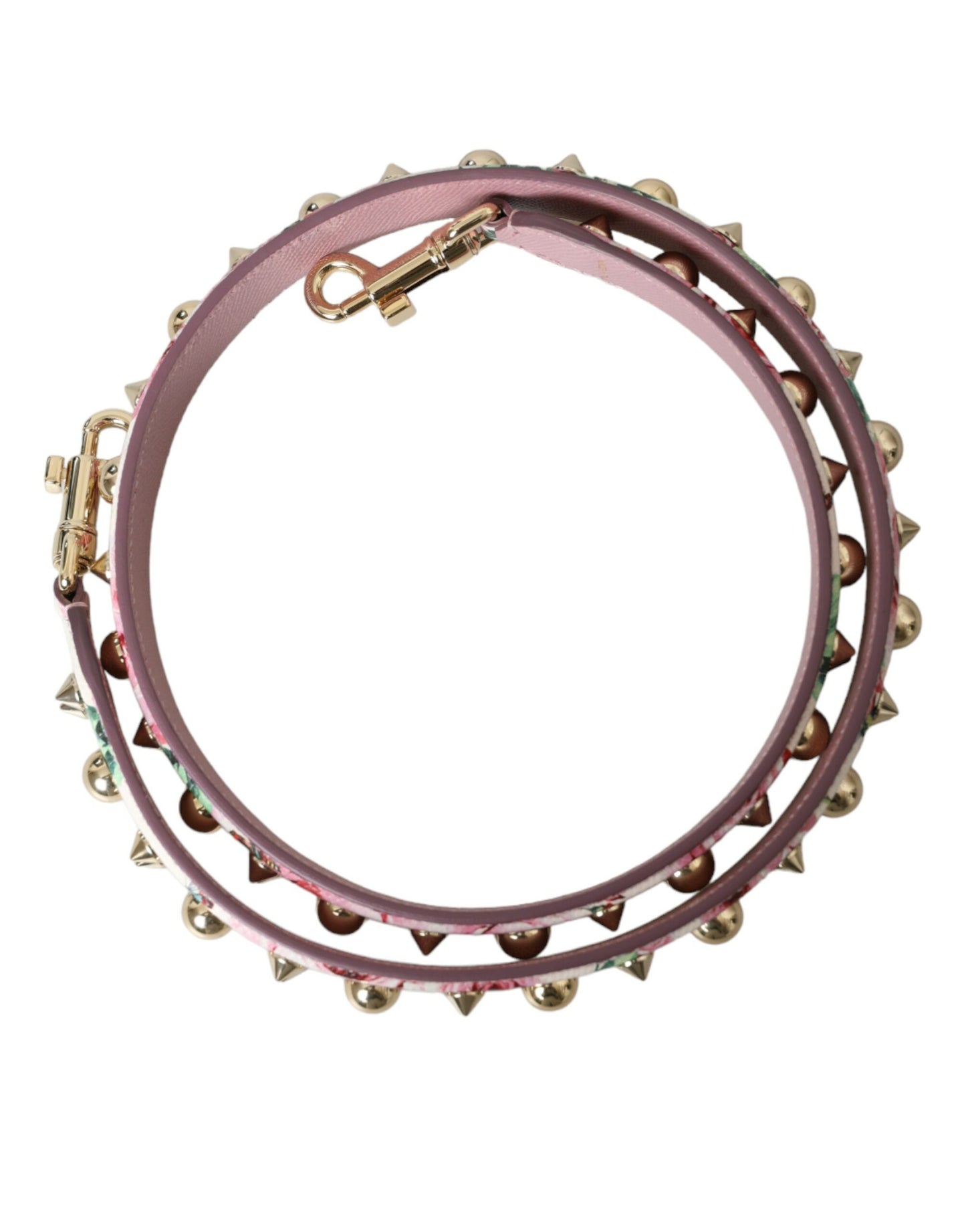 Dolce & Gabbana Pink Floral Handbag Accessory Shoulder Strap Curated Luxury Accessories by Orvyn