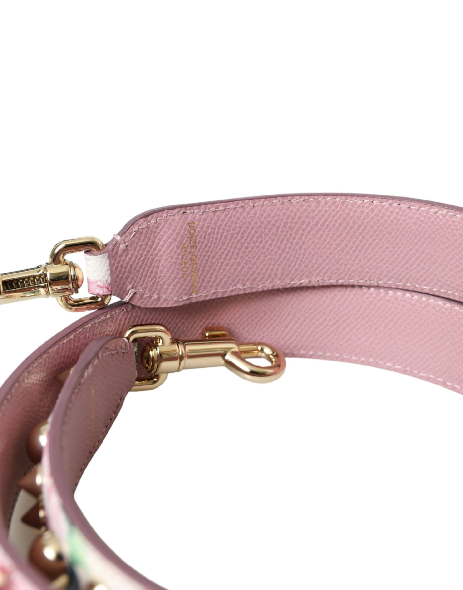 Dolce & Gabbana Pink Floral Handbag Accessory Shoulder Strap Curated Luxury Accessories by Orvyn