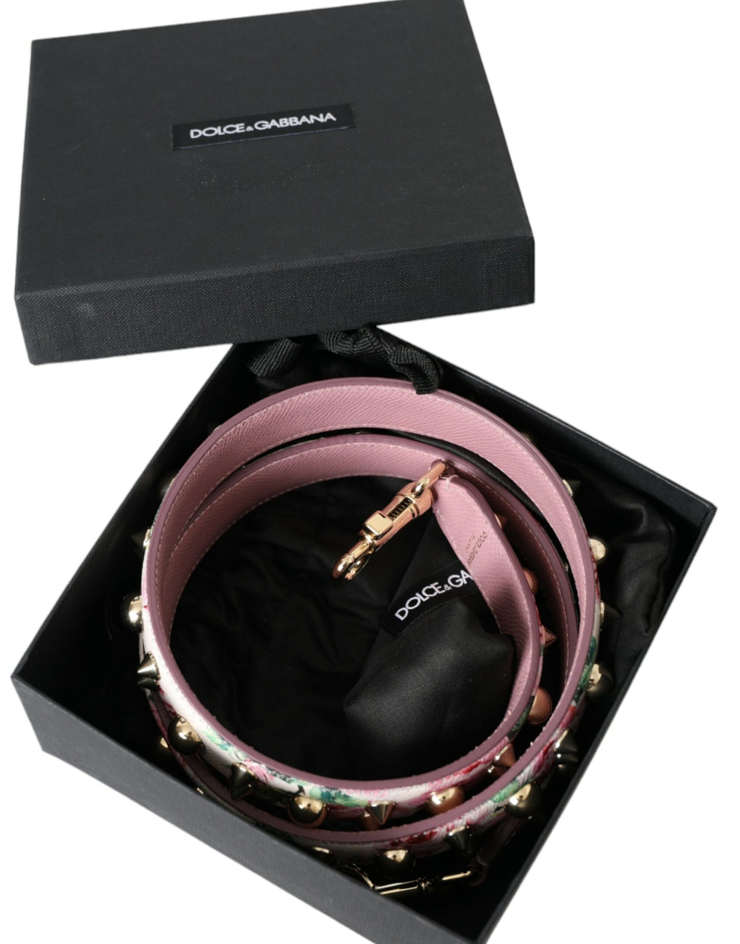 Dolce & Gabbana Pink Floral Handbag Accessory Shoulder Strap Curated Luxury Accessories by Orvyn