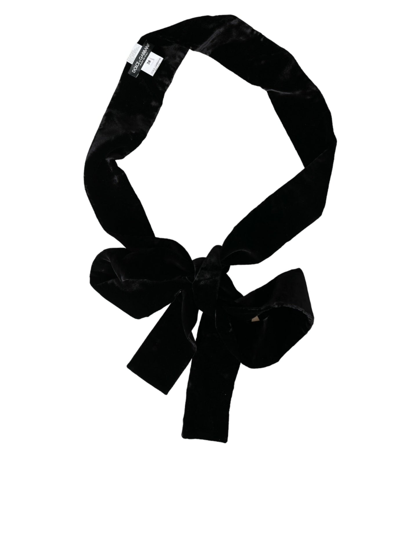 Dolce & Gabbana Black Viscose Wide Waist Women Belt Curated Luxury Accessories by Orvyn
