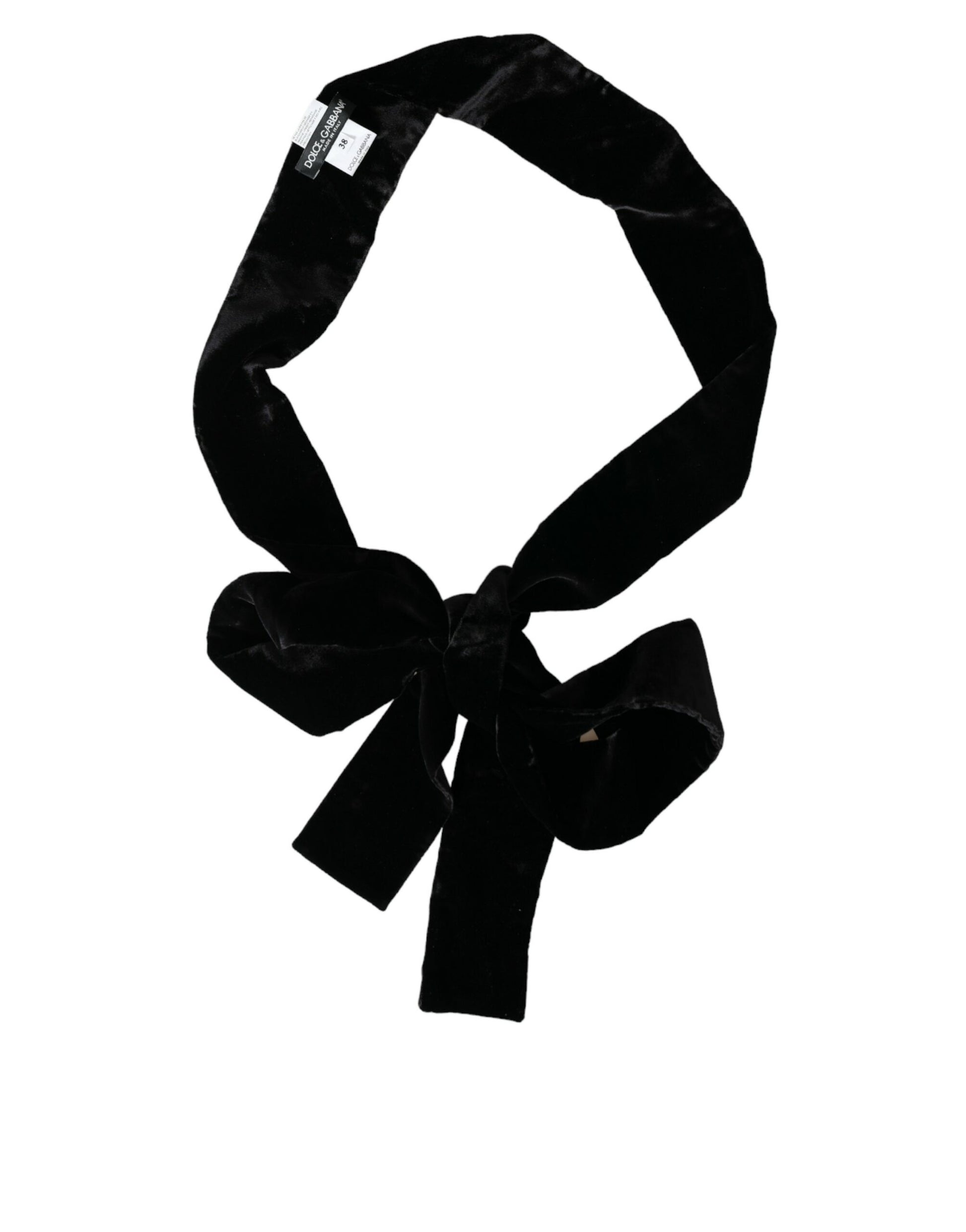 Dolce & Gabbana Black Viscose Wide Waist Women Belt Curated Luxury Accessories by Orvyn