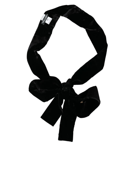 Dolce & Gabbana Black Viscose Wide Waist Women Belt Curated Luxury Accessories by Orvyn