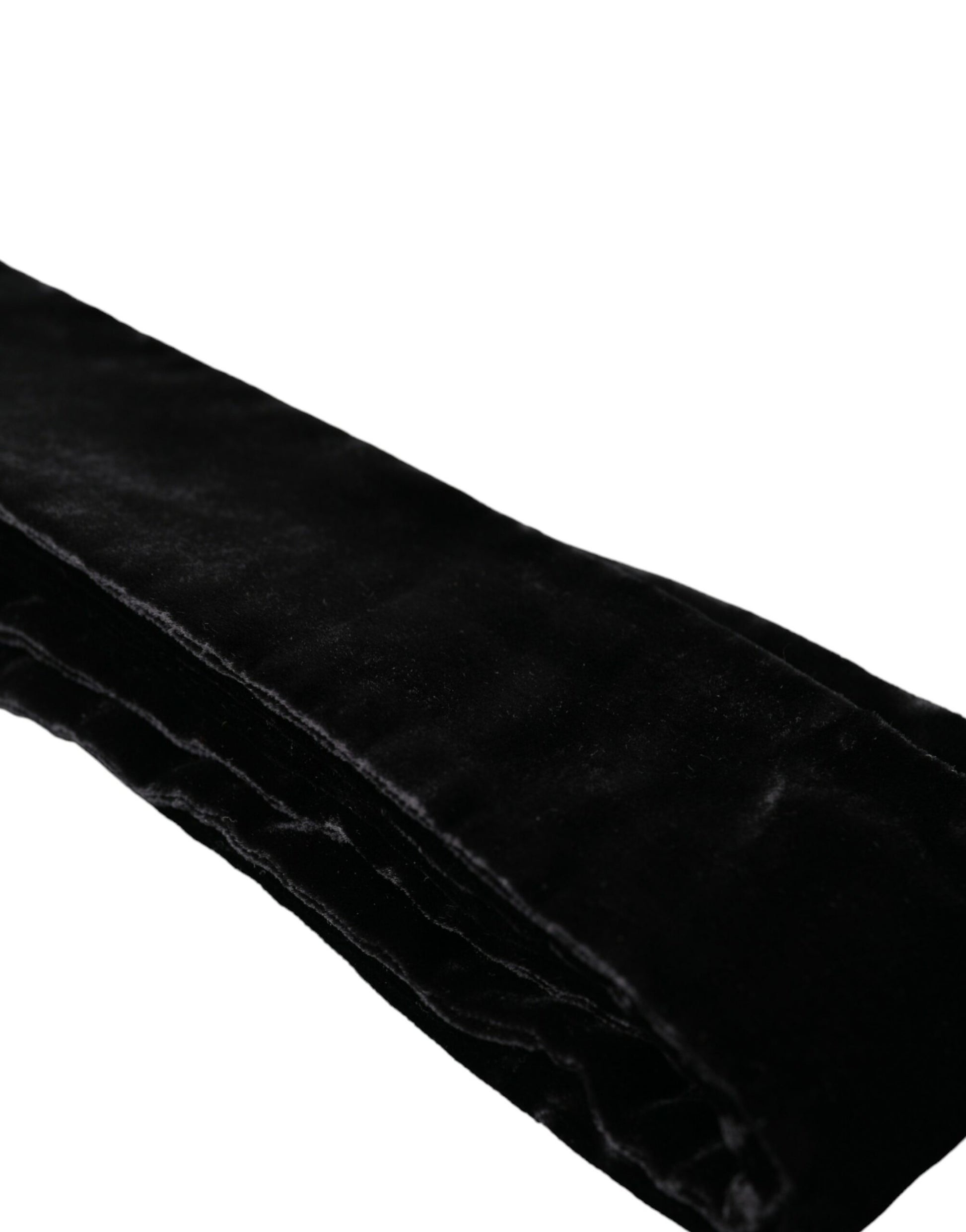 Dolce & Gabbana Black Viscose Wide Waist Women Belt Curated Luxury Accessories by Orvyn