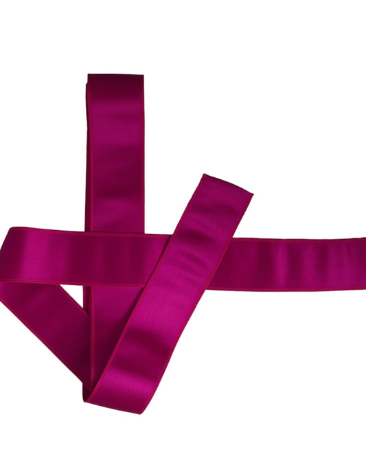 Dolce & Gabbana Fuchsia Pink Silk Waist Women Belt Curated Luxury Accessories by Orvyn