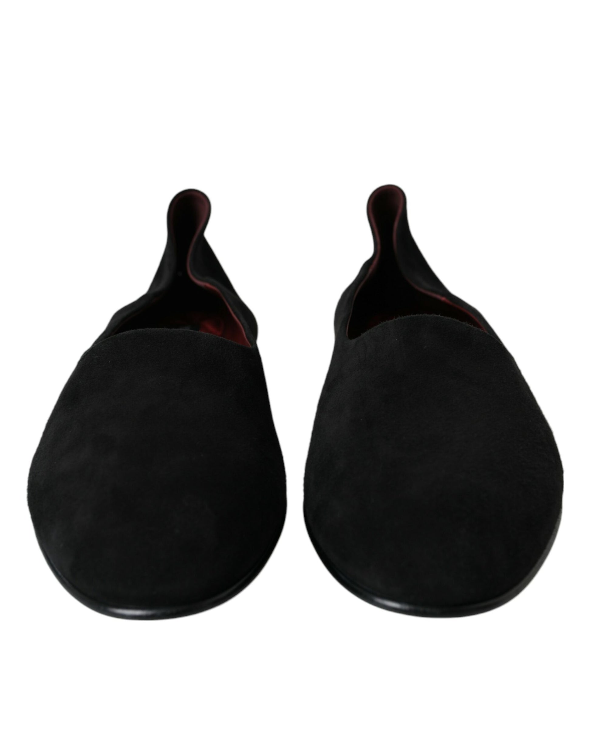 Dolce & Gabbana Black Suede Loafers Formal Dress Slip On Shoes Curated Luxury Accessories by Orvyn