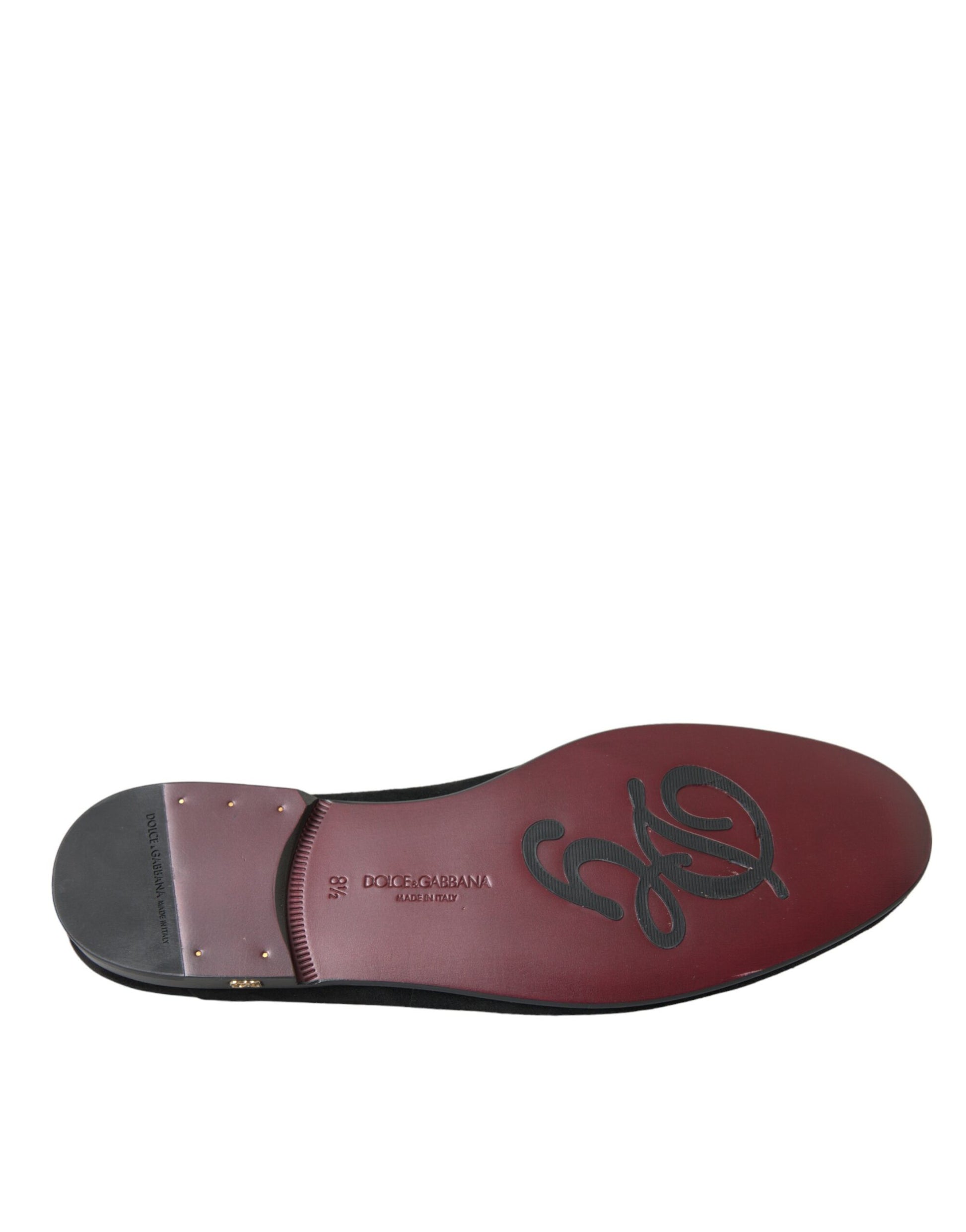 Dolce & Gabbana Black Suede Loafers Formal Dress Slip On Shoes Curated Luxury Accessories by Orvyn