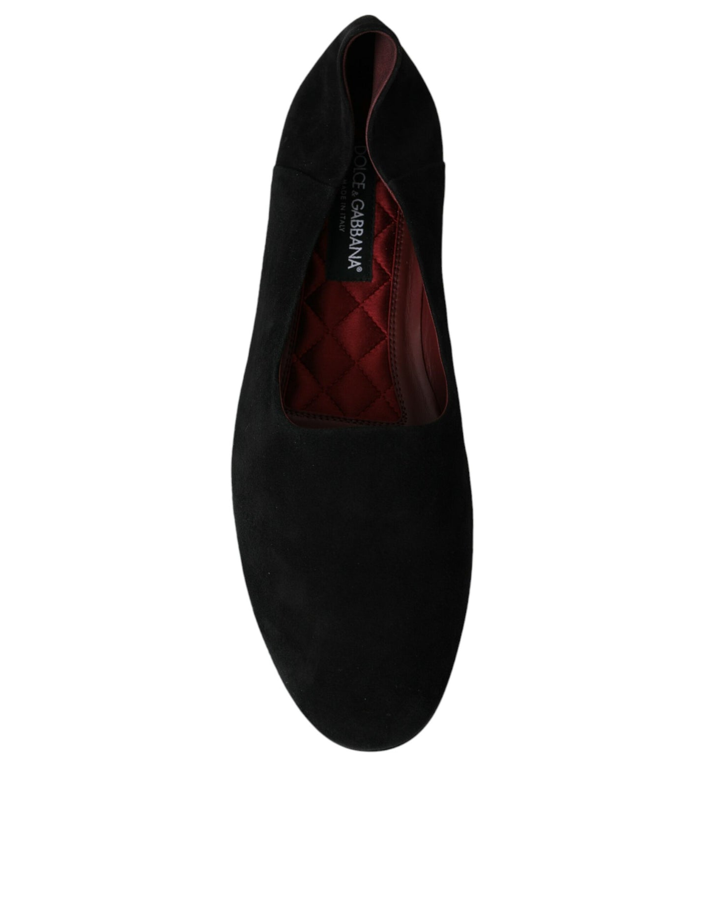 Dolce & Gabbana Black Suede Loafers Formal Dress Slip On Shoes Curated Luxury Accessories by Orvyn