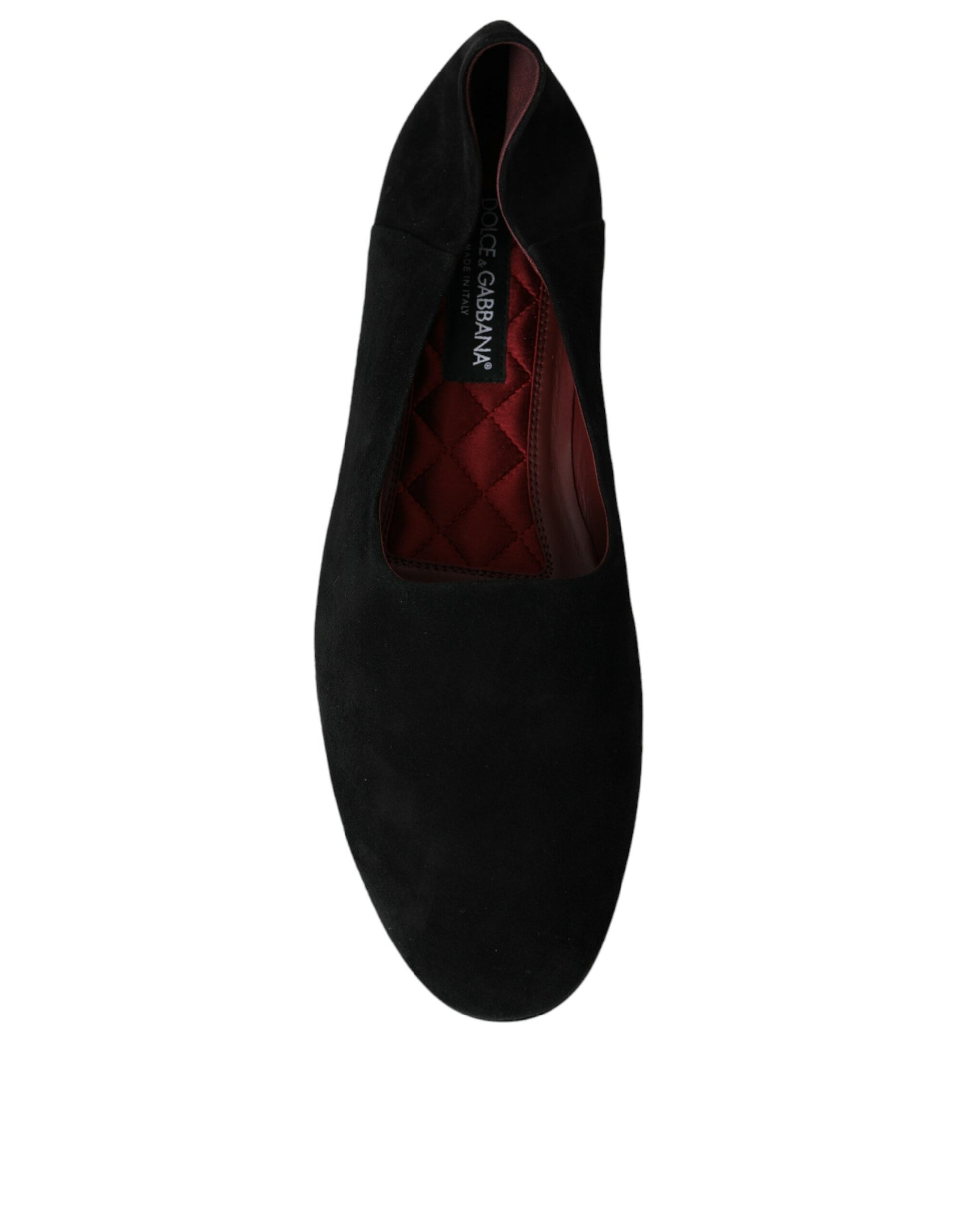 Dolce & Gabbana Black Suede Loafers Formal Dress Slip On Shoes Curated Luxury Accessories by Orvyn