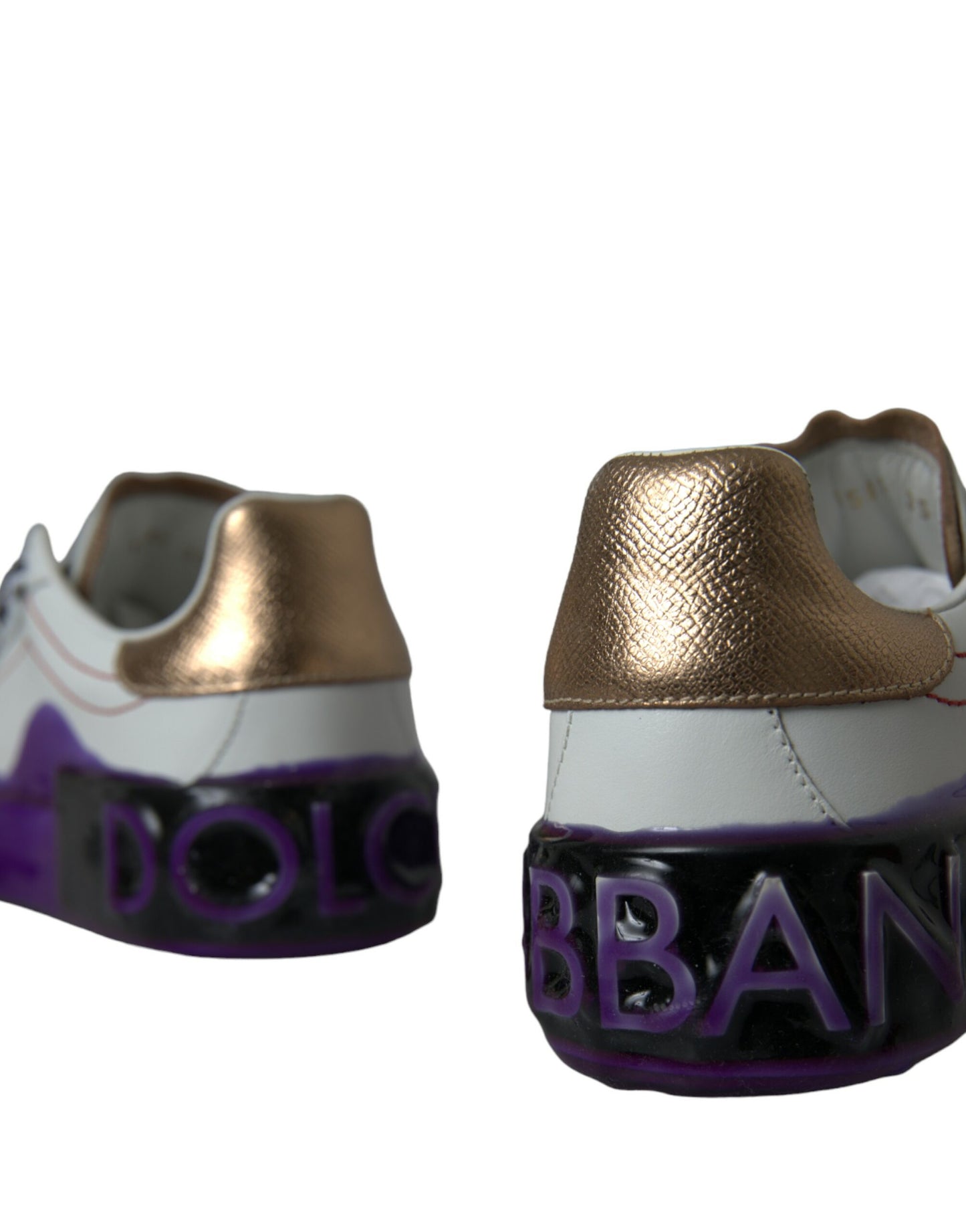 Dolce & Gabbana White Leather Portofino Low Top Sneakers Shoes Curated Luxury Accessories by Orvyn