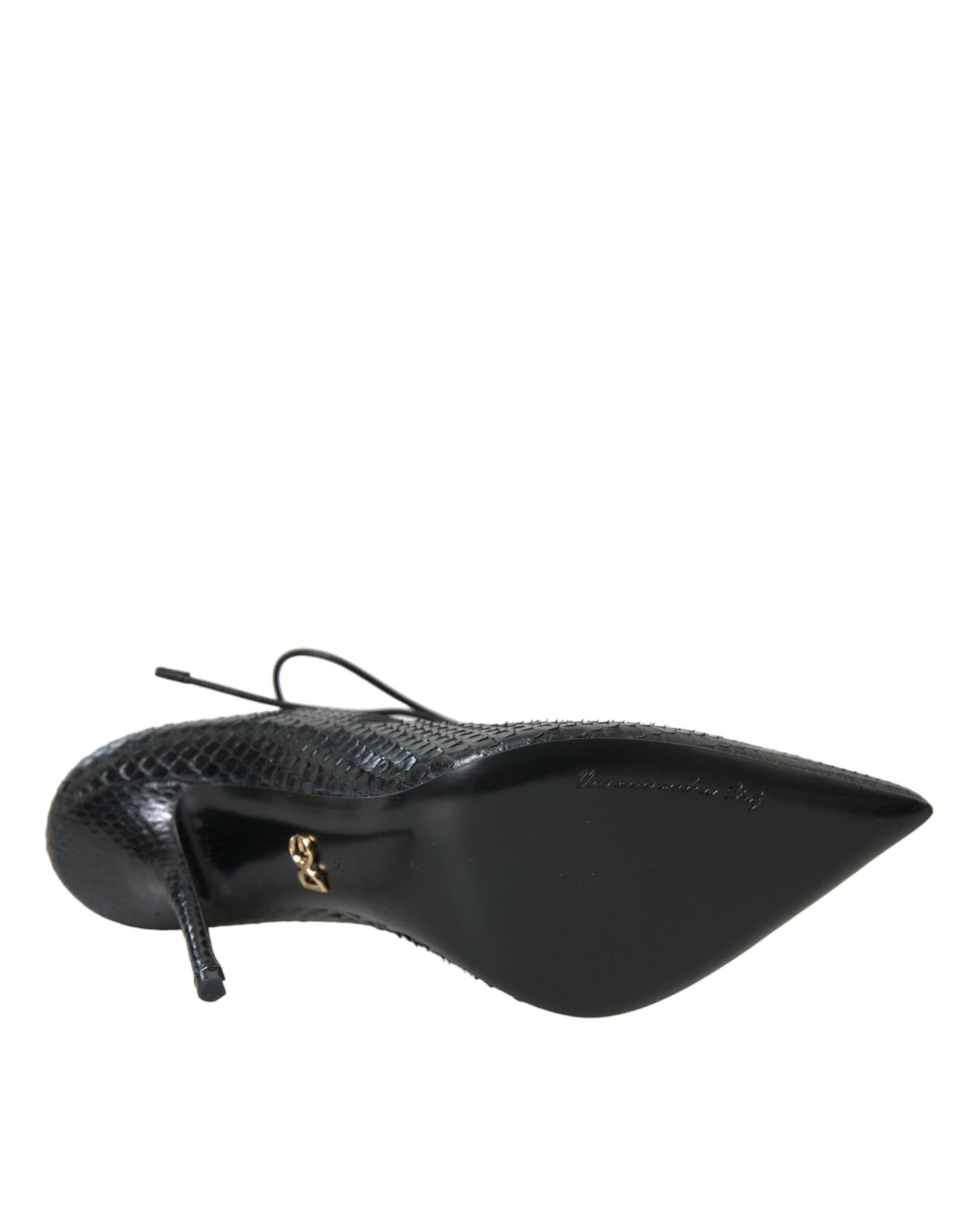 Dolce & Gabbana Black Python Leather Mary Jane Pumps Shoes Curated Luxury Accessories by Orvyn
