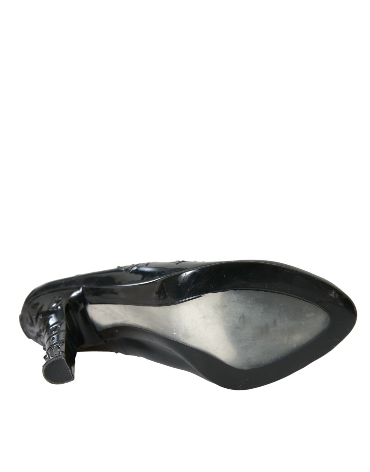 Dolce & Gabbana Black Crystal CINDERELLA Heels Pumps Shoes Curated Luxury Accessories by Orvyn