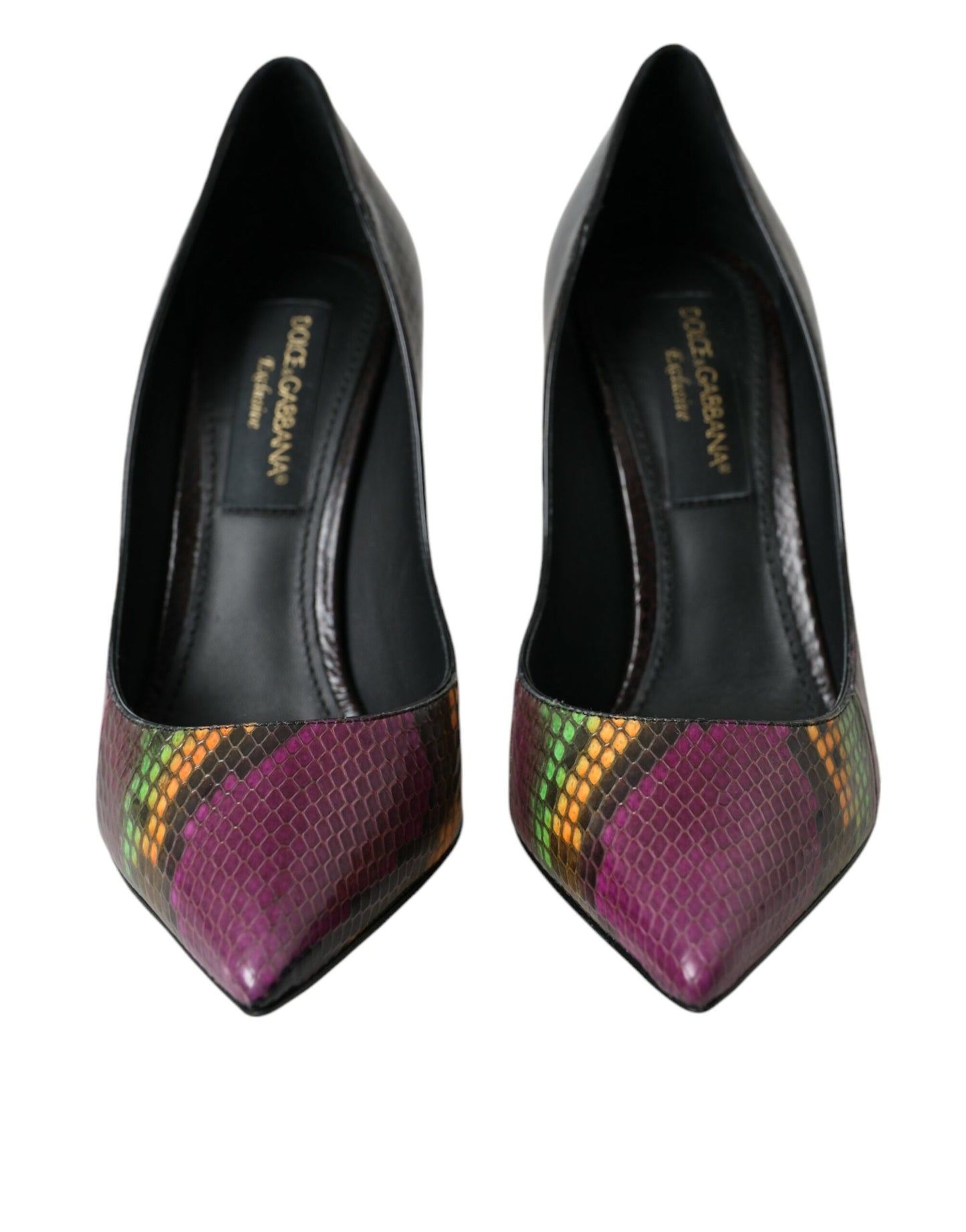 Dolce & Gabbana Multicolor Exotic Leather Heels Pumps Shoes Curated Luxury Accessories by Orvyn