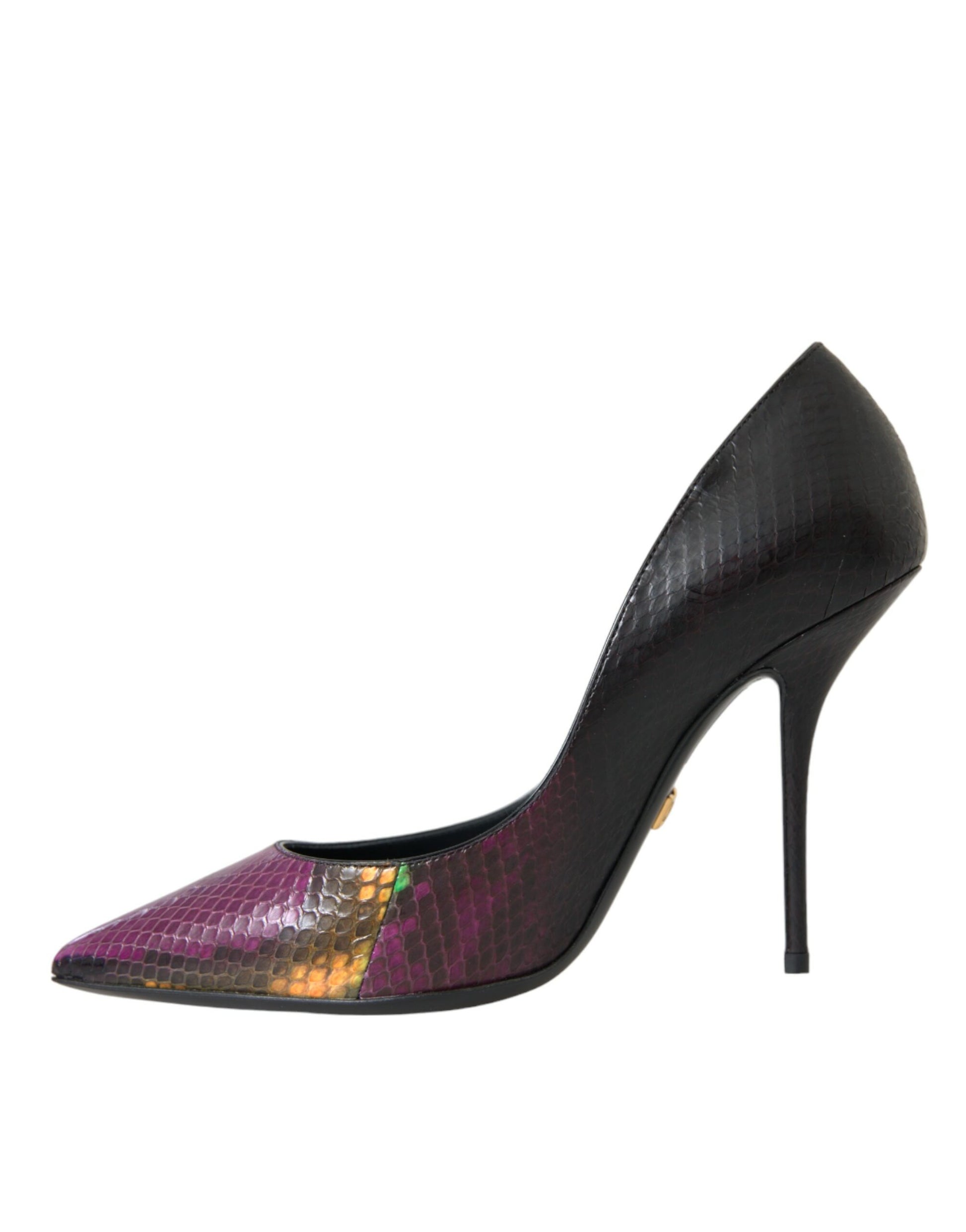 Dolce & Gabbana Multicolor Exotic Leather Heels Pumps Shoes Curated Luxury Accessories by Orvyn