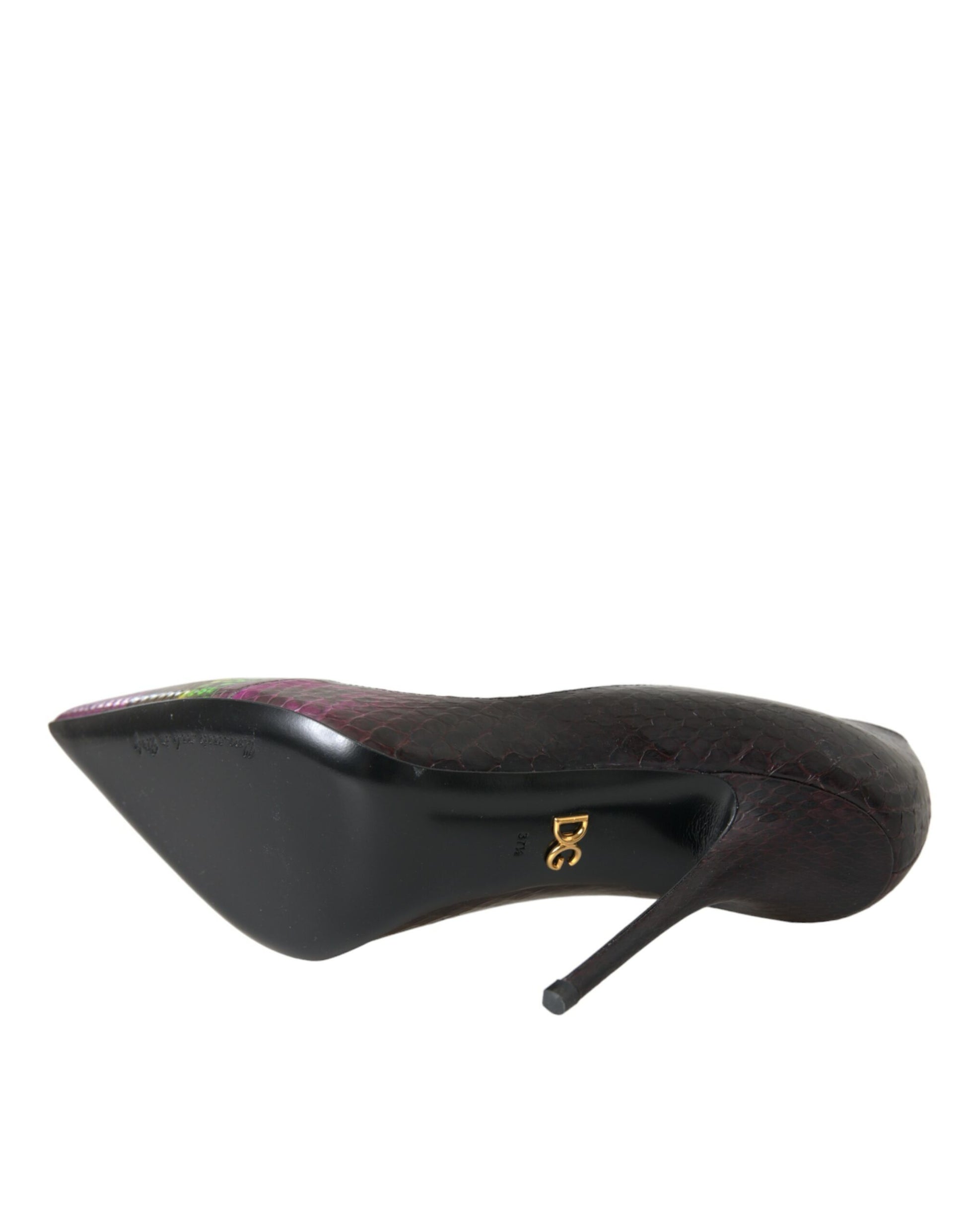 Dolce & Gabbana Multicolor Exotic Leather Heels Pumps Shoes Curated Luxury Accessories by Orvyn