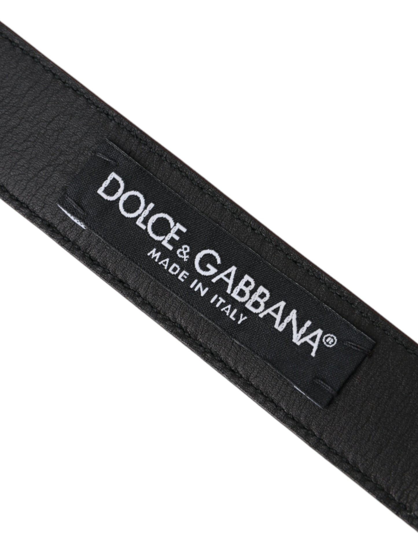 Dolce & Gabbana Brown Leather Silver Metal Buckle Belt Men Curated Luxury Accessories by Orvyn