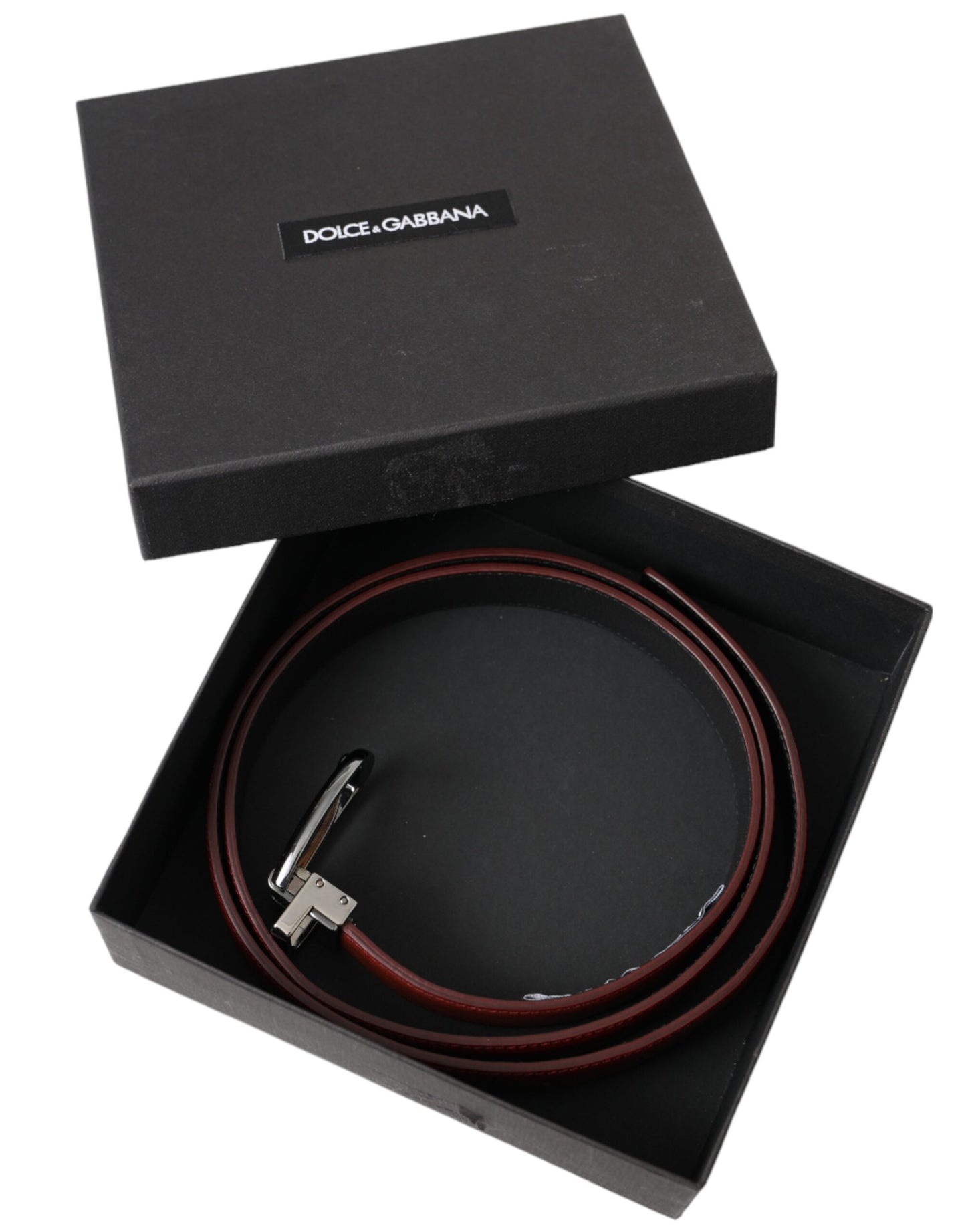 Dolce & Gabbana Brown Leather Silver Metal Buckle Belt Men Curated Luxury Accessories by Orvyn
