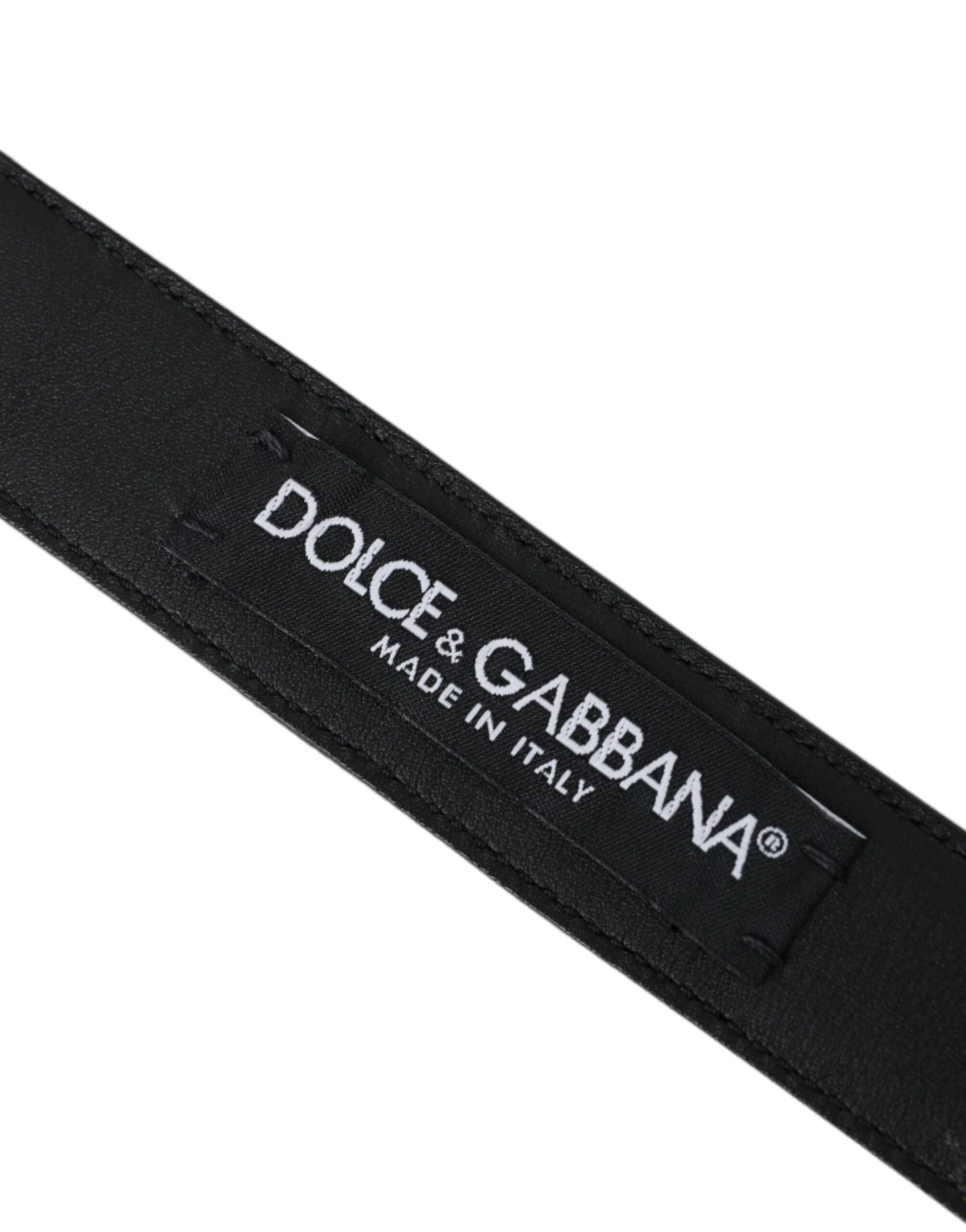 Dolce & Gabbana Dark Brown Perforated Leather Metal Buckle Belt Men Curated Luxury Accessories by Orvyn